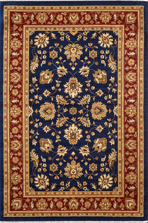 Large View Parker Navy Traditional Floral Rug