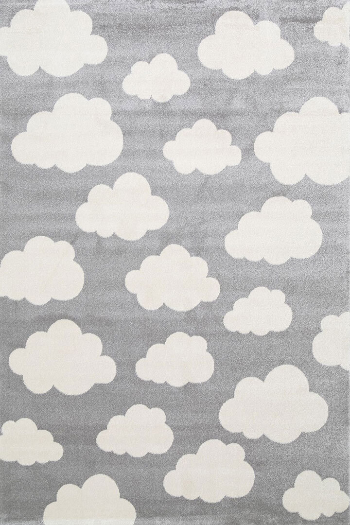 Large View Petite Cloud Pattern Kids Rug