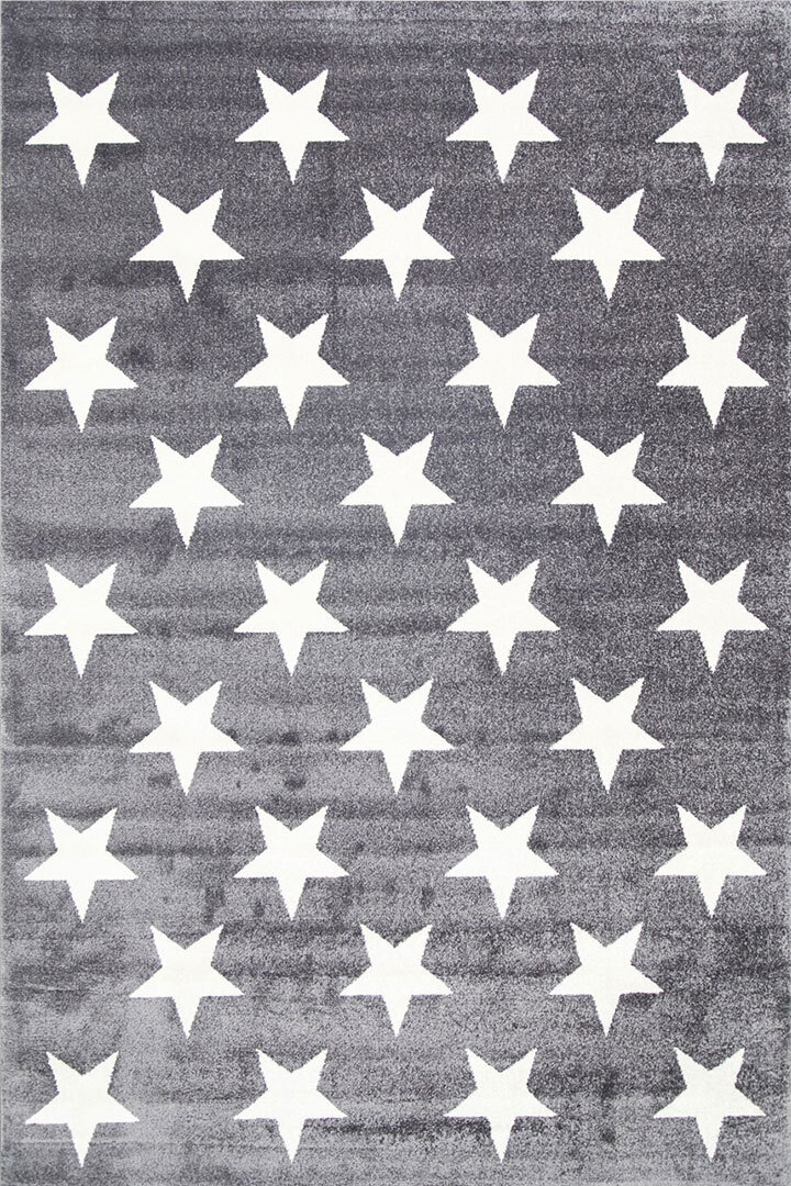 Large View Petite Modern Kids Star Rug