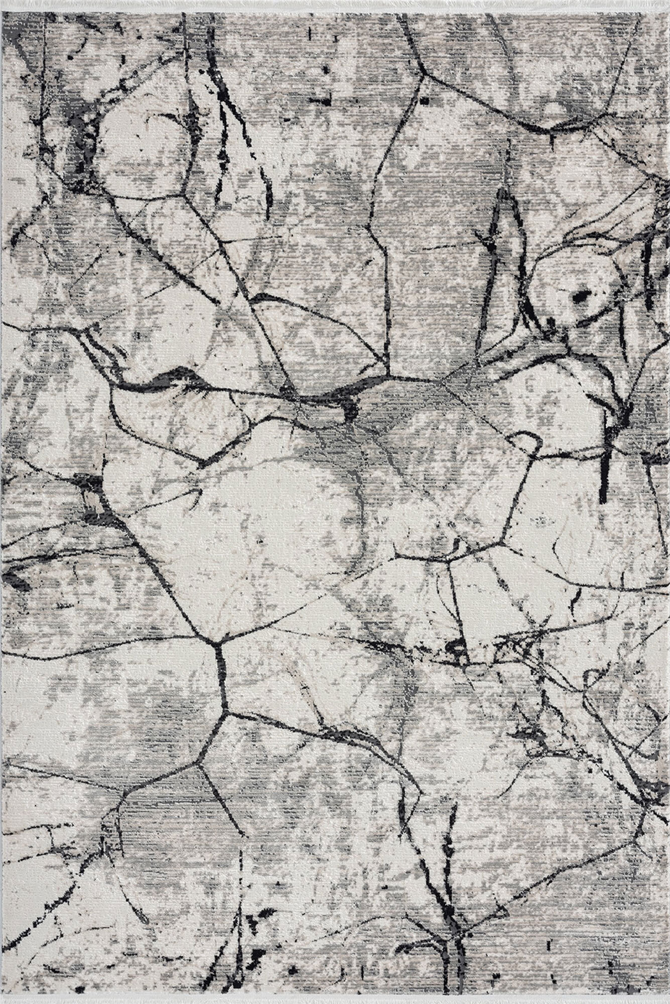 Large View Petra Fringed Marble Pattern Rug
