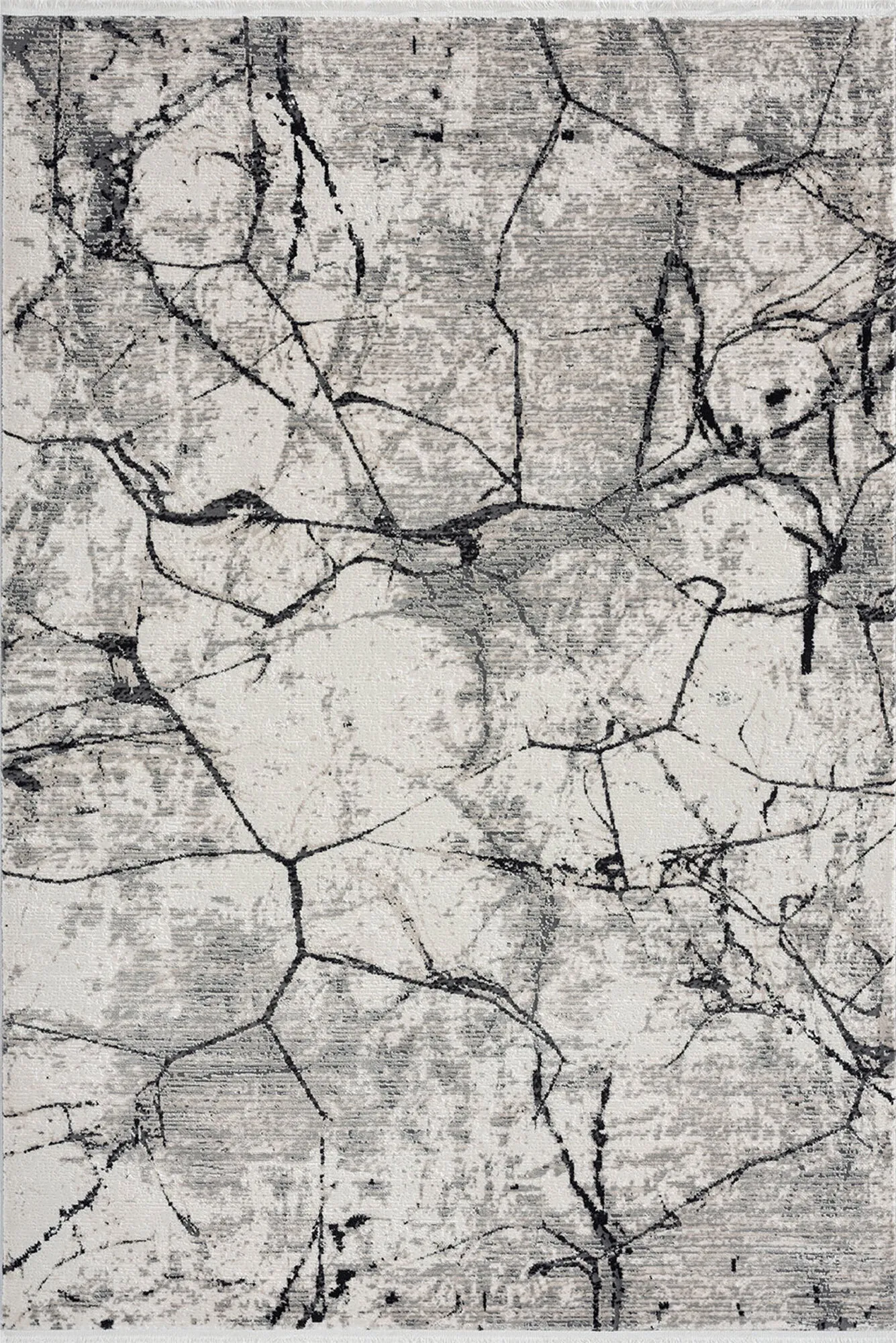 Large View Petra Fringed Marble Pattern Rug