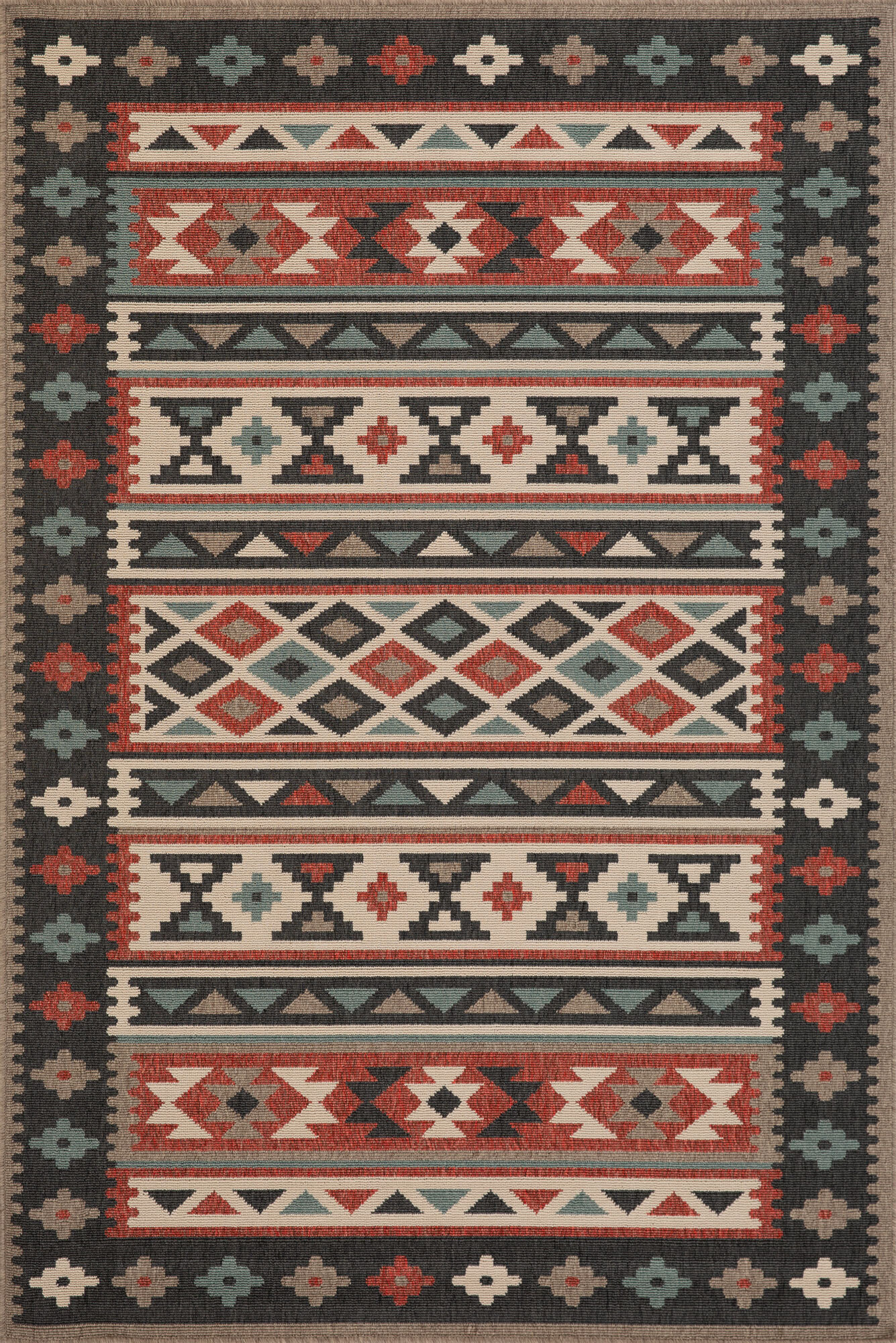 Pablo Geometric Flatweave Rug