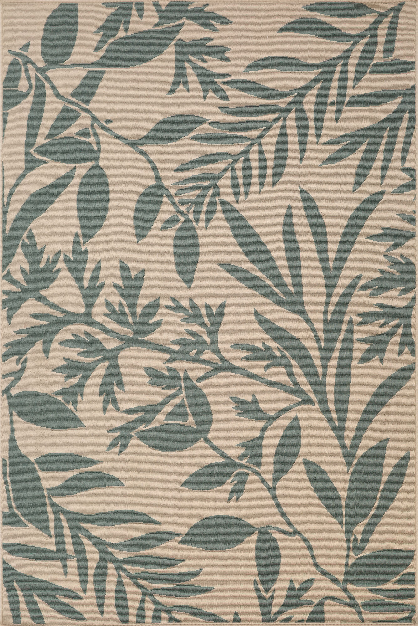 Large View Pablo Leaf Pattern Flatweave Rug