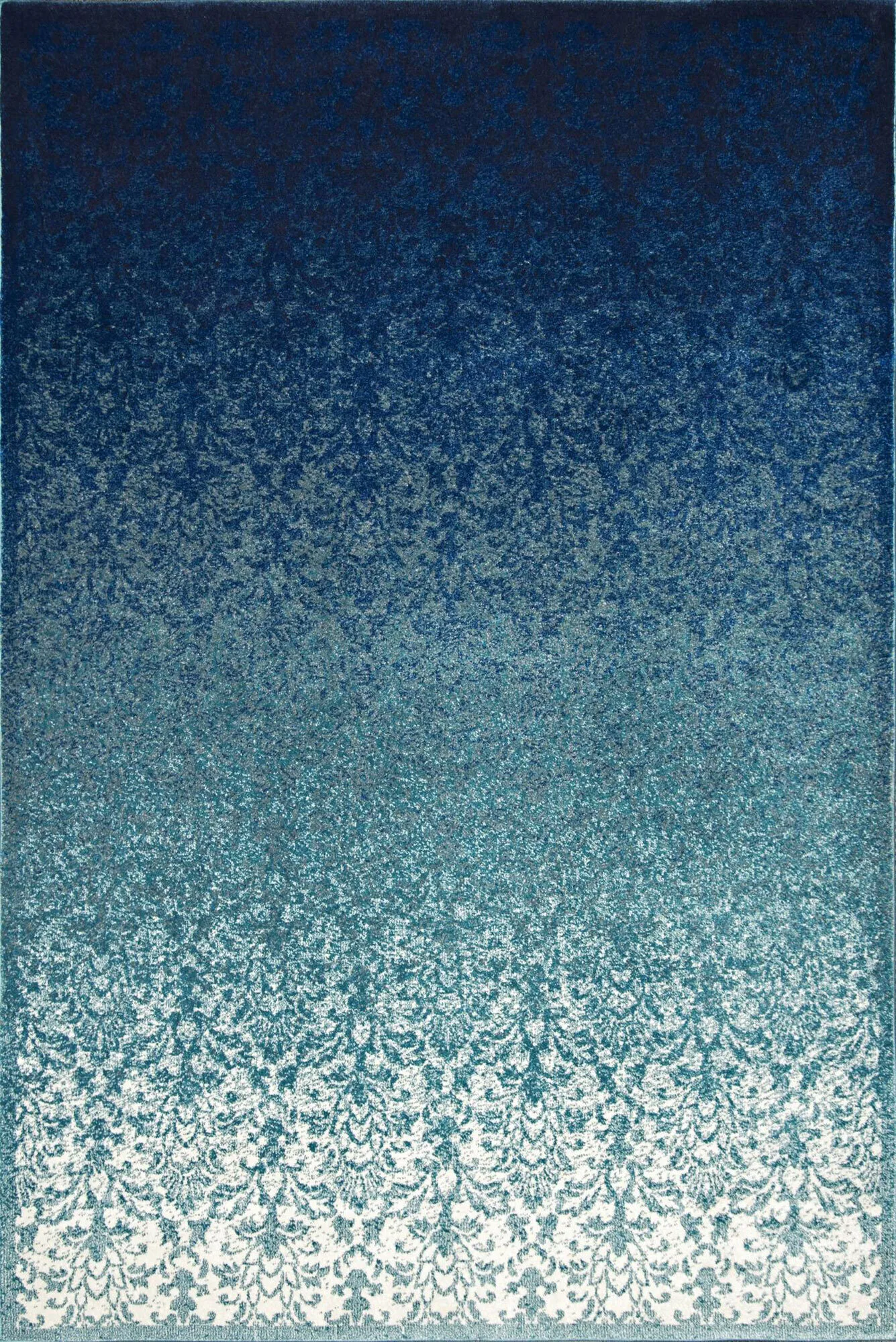 Roma Blue Transitional Floral Rug