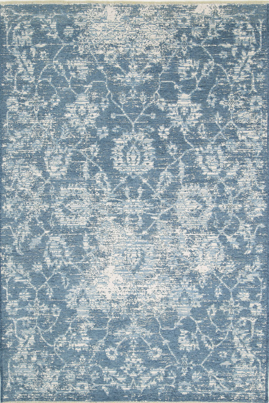 Ryan Blue Distressed Floral Rug