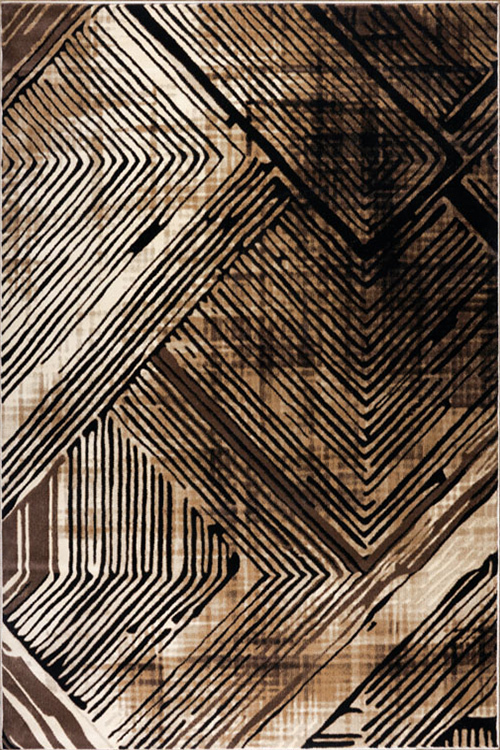 Large View Sade Beige Geometric Rug