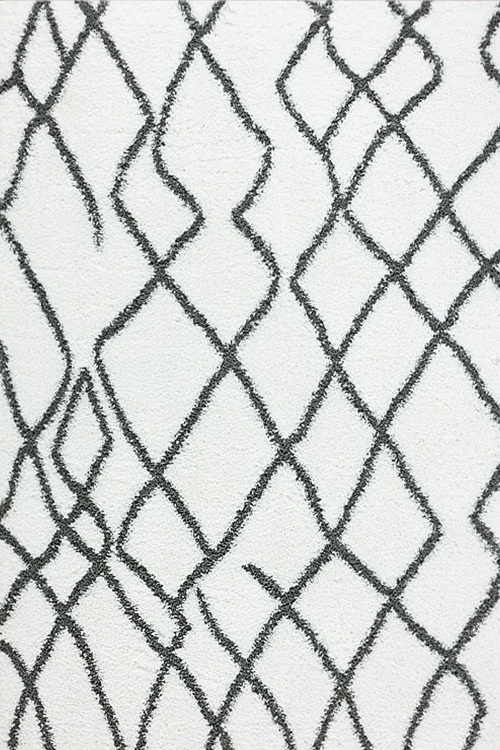 Large View Salem Moroccan Ivory Shaggy Rug