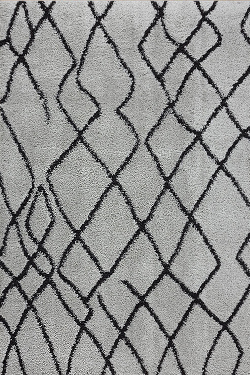 Salem Moroccan Grey Shaggy Rug