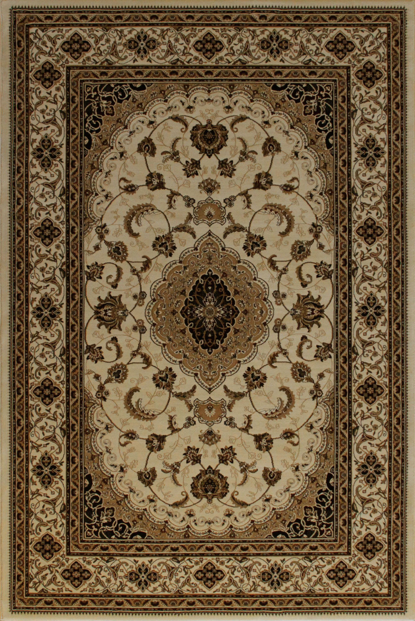 Large View Star Beige Classic Medallion Rug