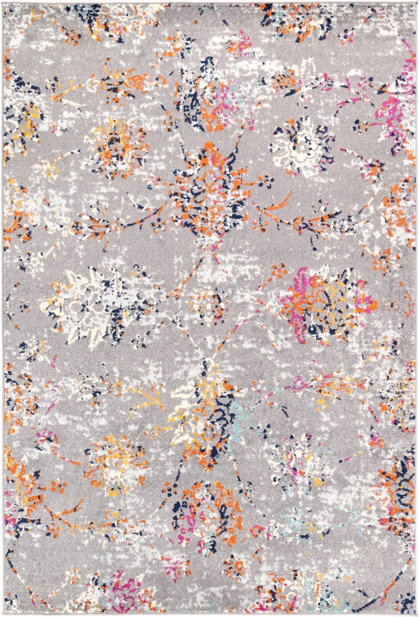 Large View Seth Contemporary Floral Rug