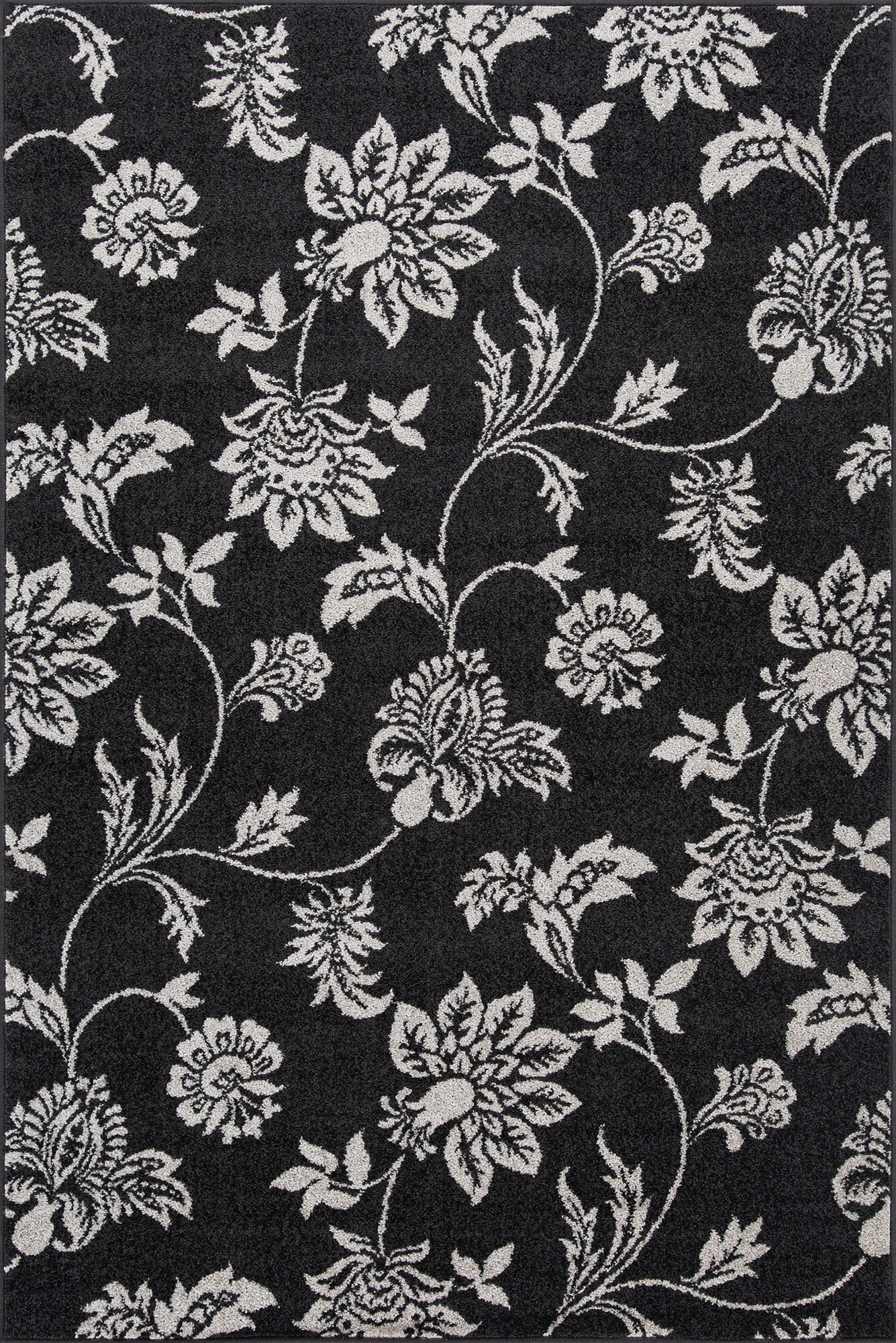 Large View Sandy Contemporary Floral Rug
