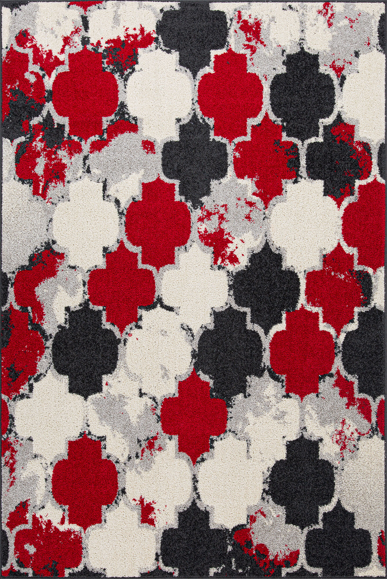 Large View Sandy Contemporary Trellis Rug