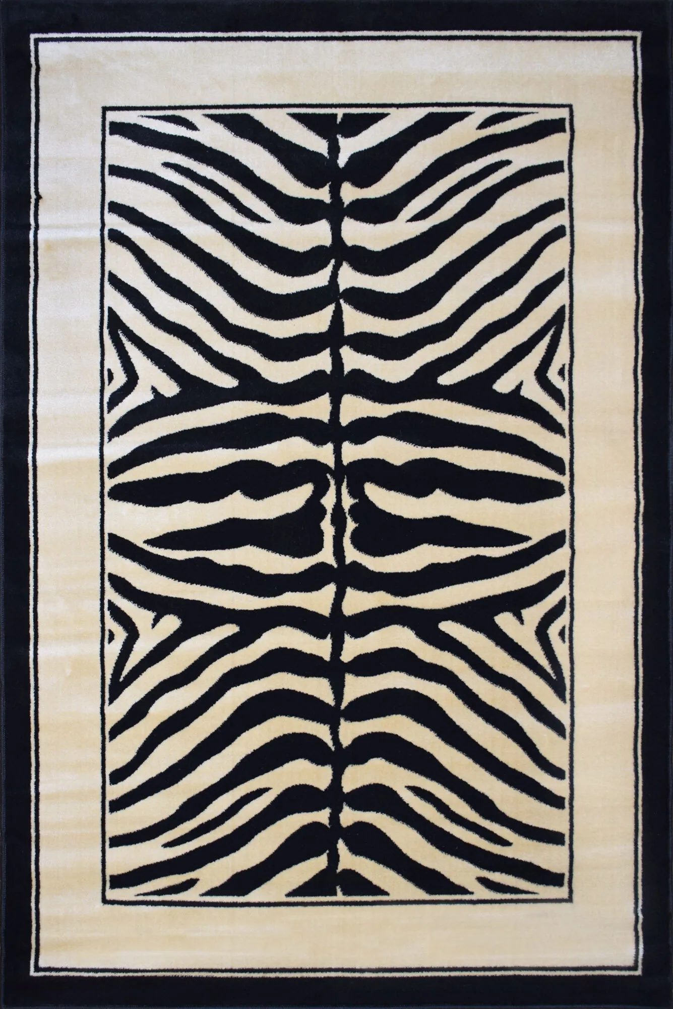 Large View Safa Zebra Animal Print Rug