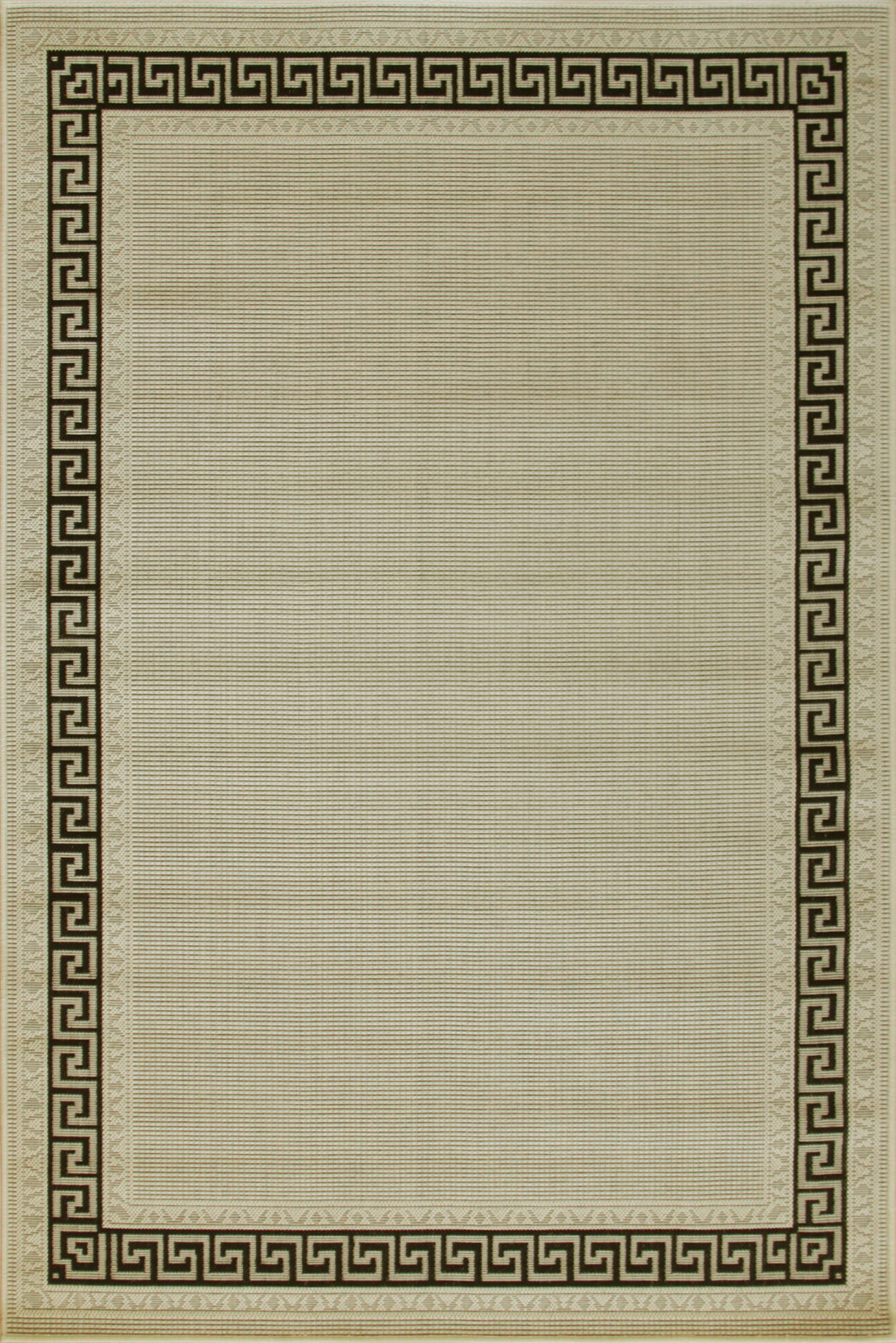 Storm Flatweave Greek Key Rug