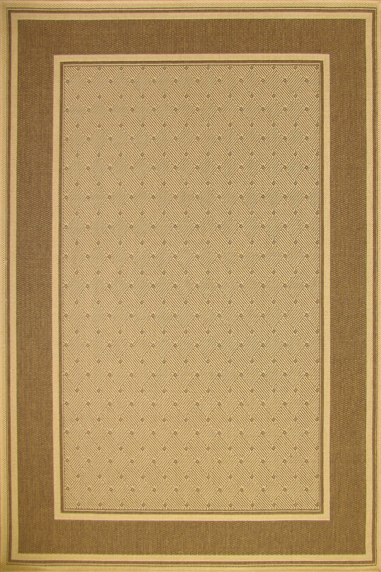 Large View Sama Beige Flatweave Border Rug