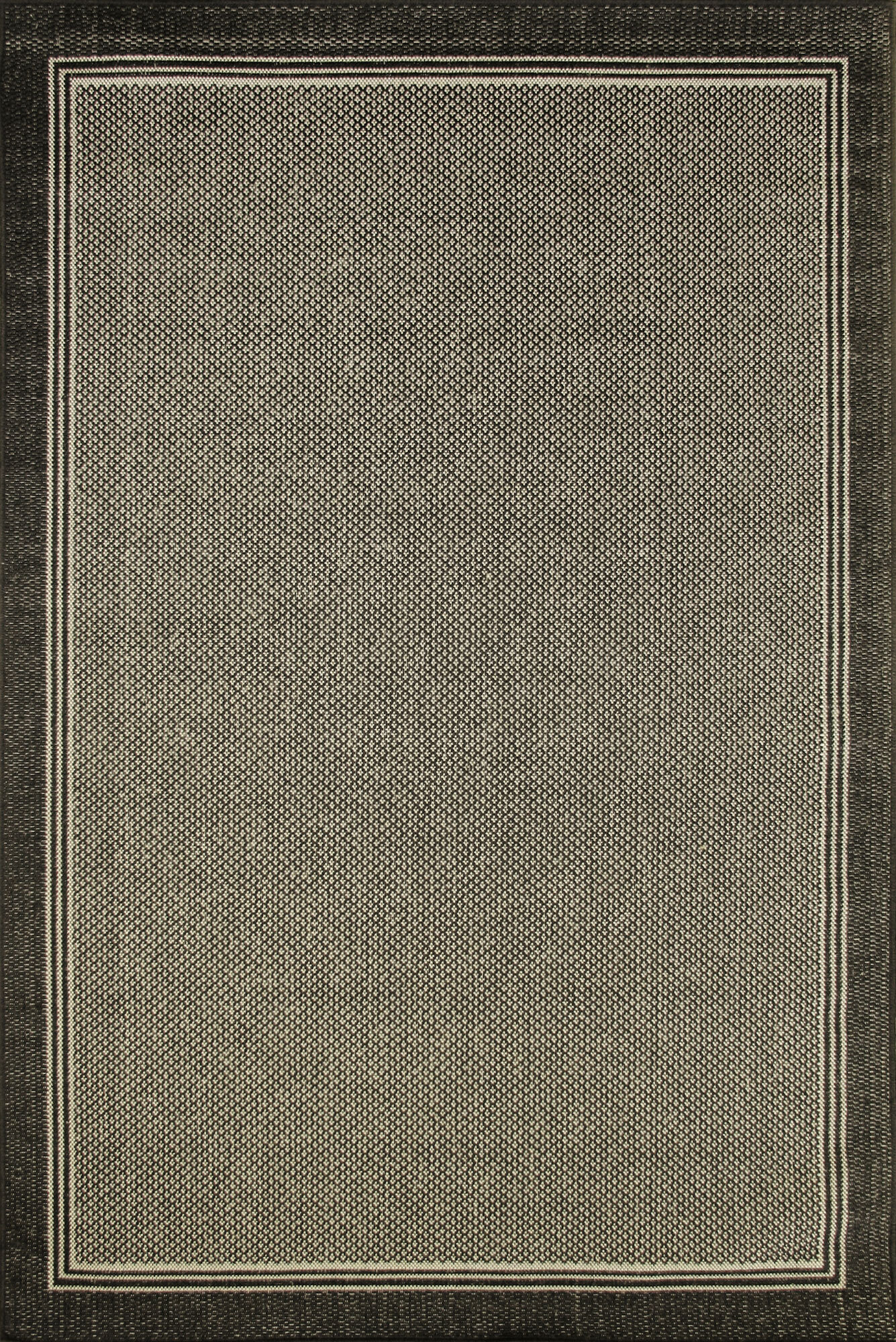 Storm Plain Border Flatweave Rug