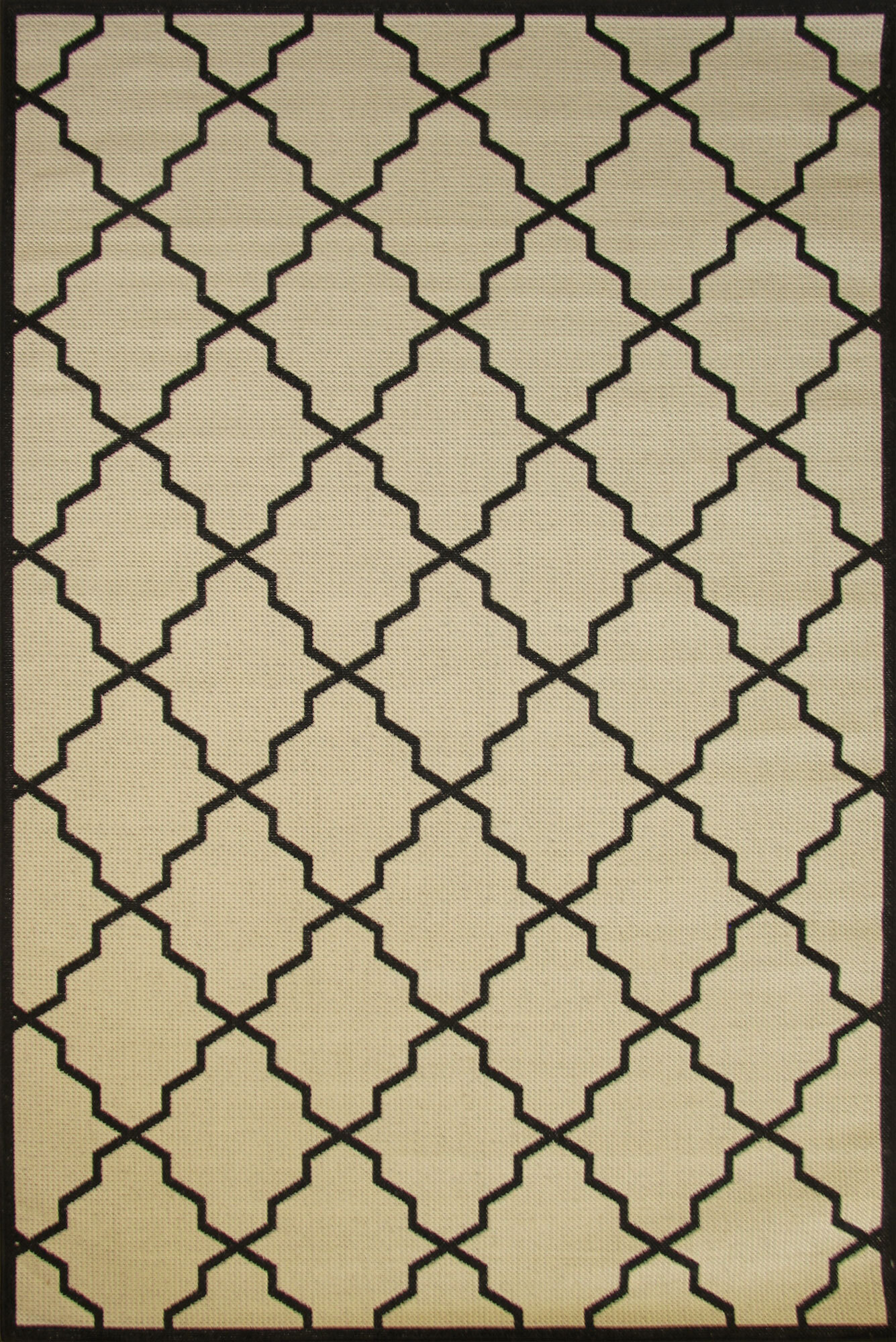 Storm Ivory Trellis Flatweave Rug