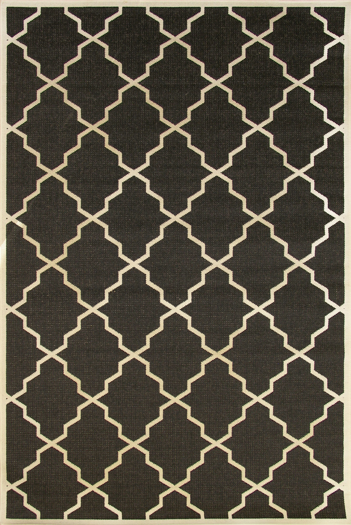 Large View Storm Flatweave Trellis Rug
