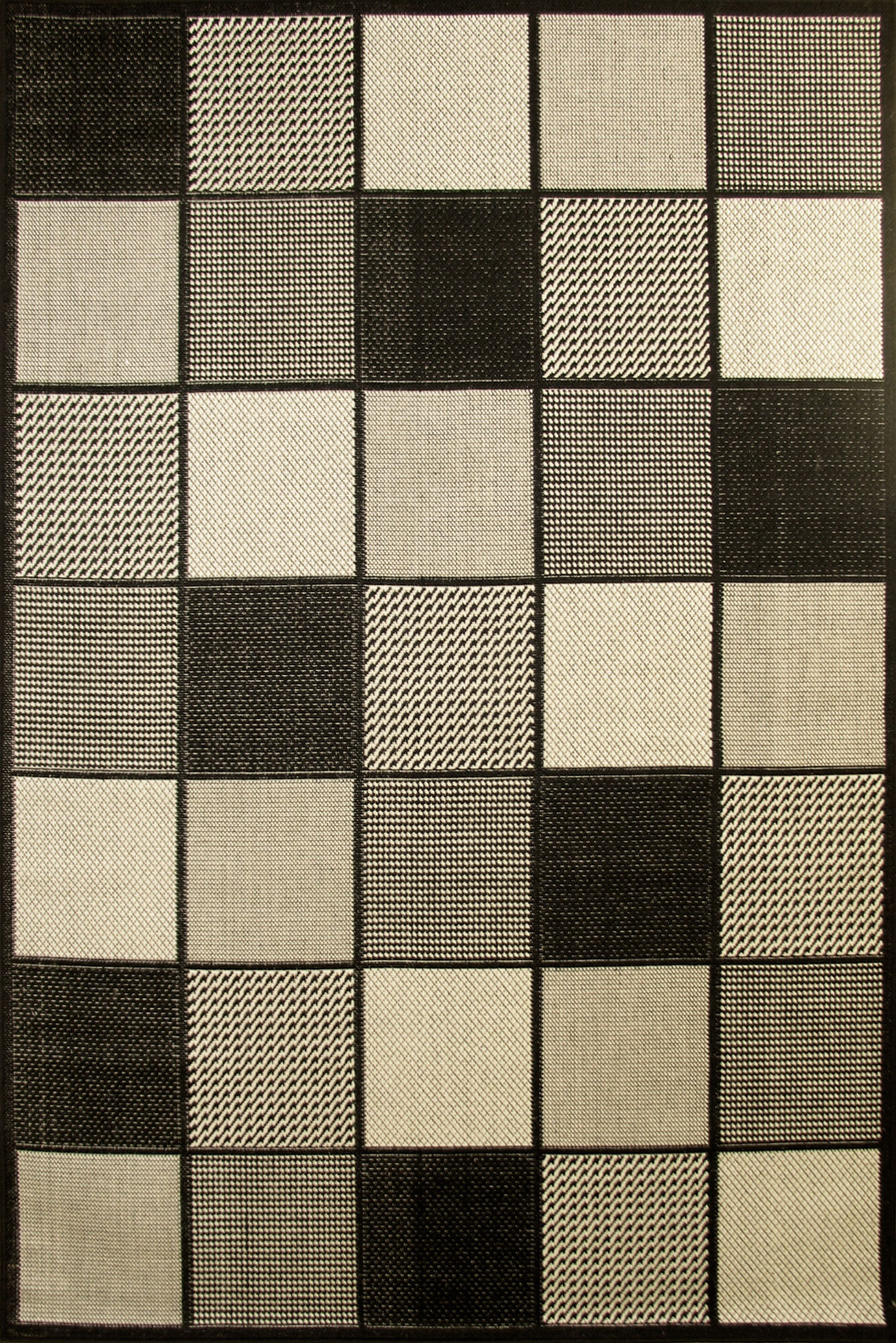 Large View Storm Flatweave Geometric Rug