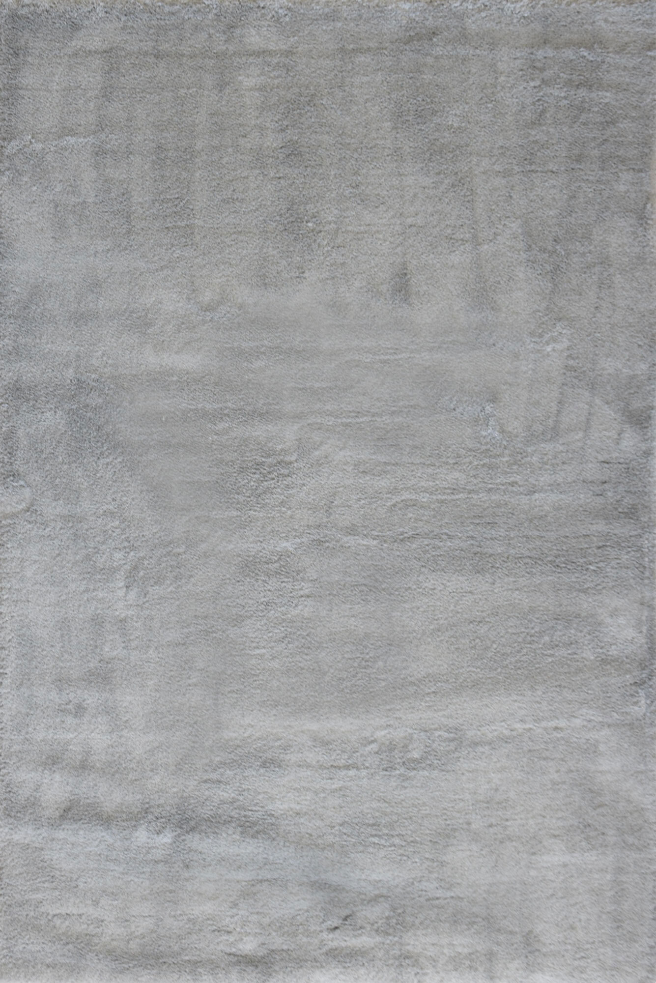 Large View Soft Plain Grey Thick Shaggy Rug