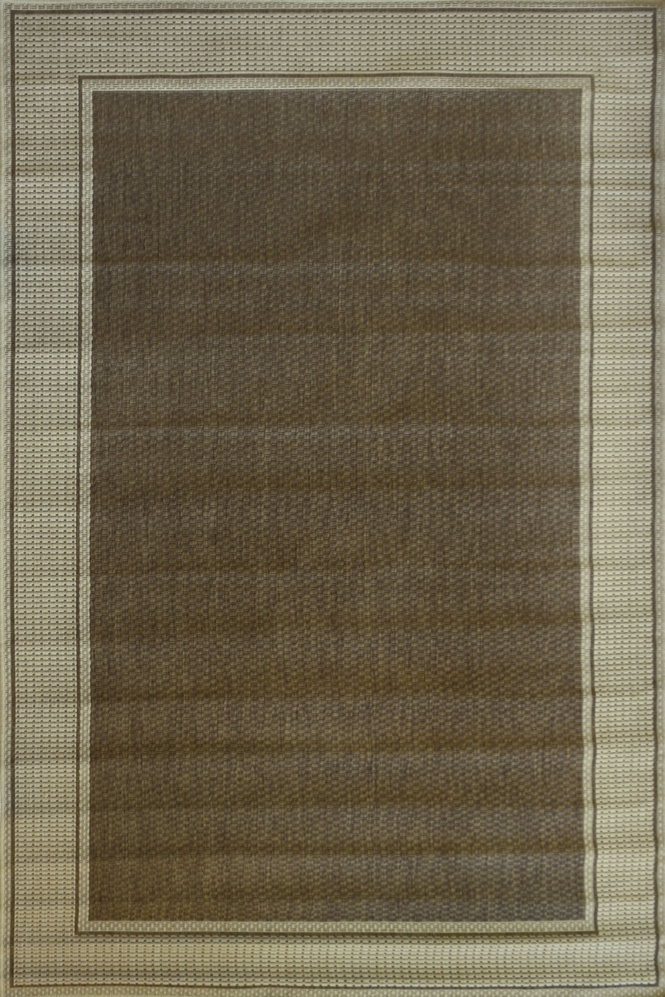 Soleil Tan Border Flatweave Rug