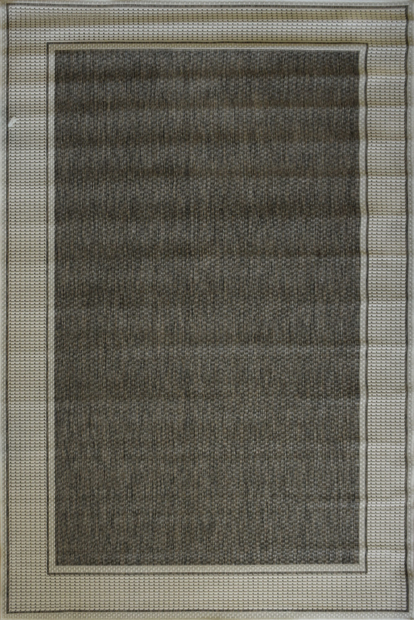 Large View Soleil Ivory Border Flatweave Rug