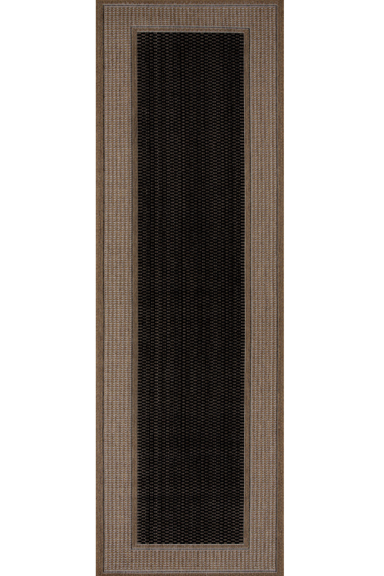 Large View Soleil Beige Border Flatweave Rug