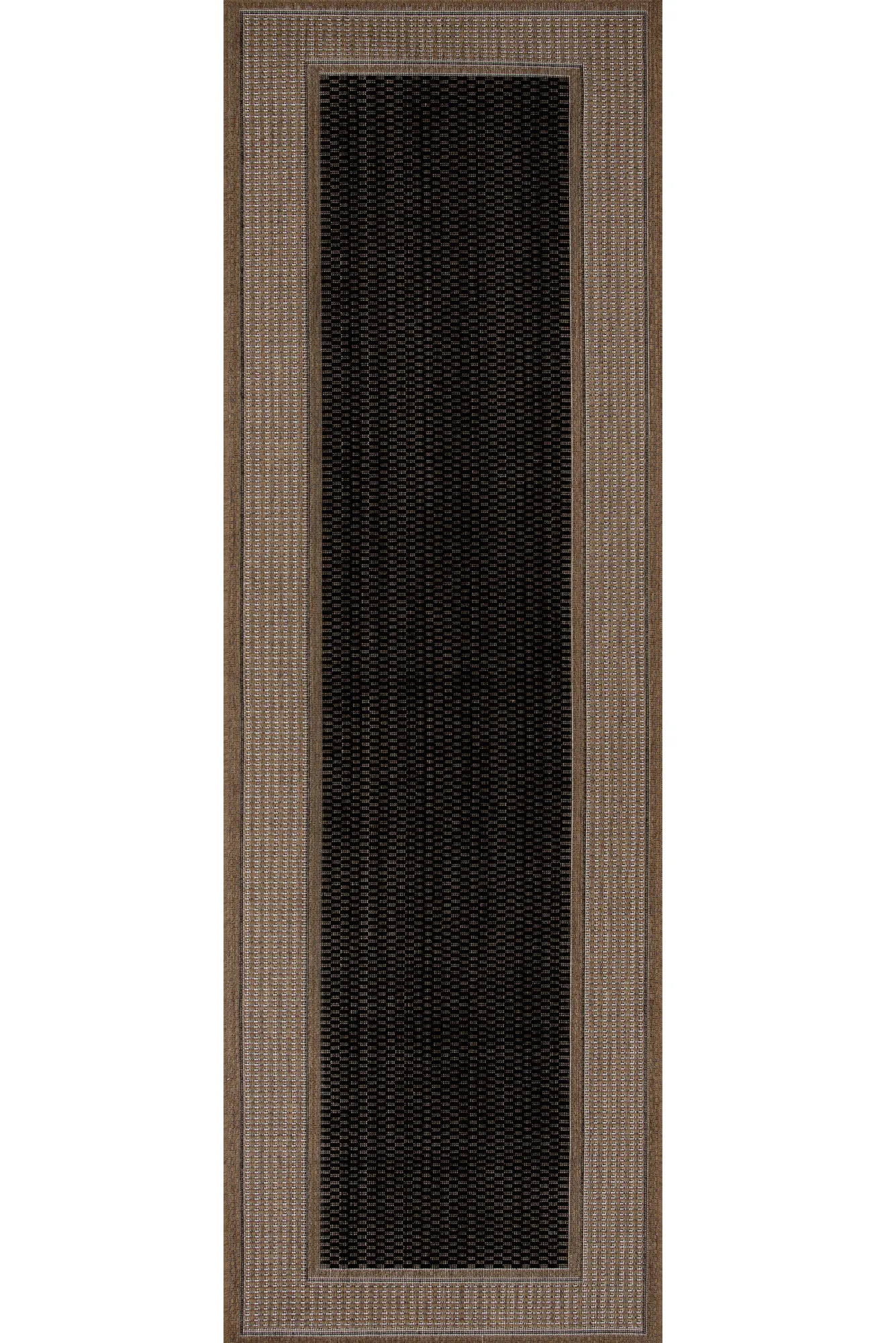 Large View Soleil Beige Border Flatweave Rug