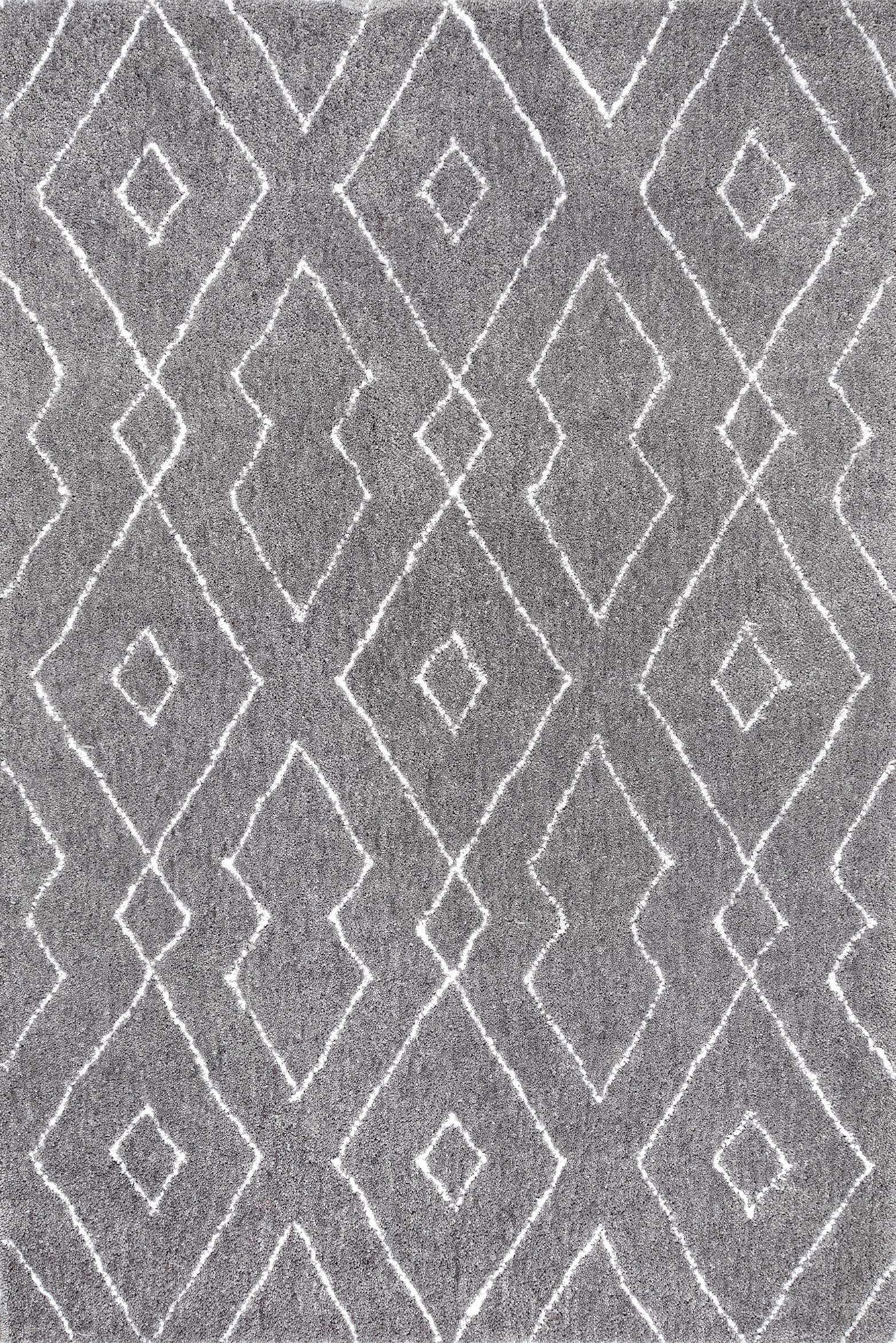 Symphony Moroccan Grey Shag Rug