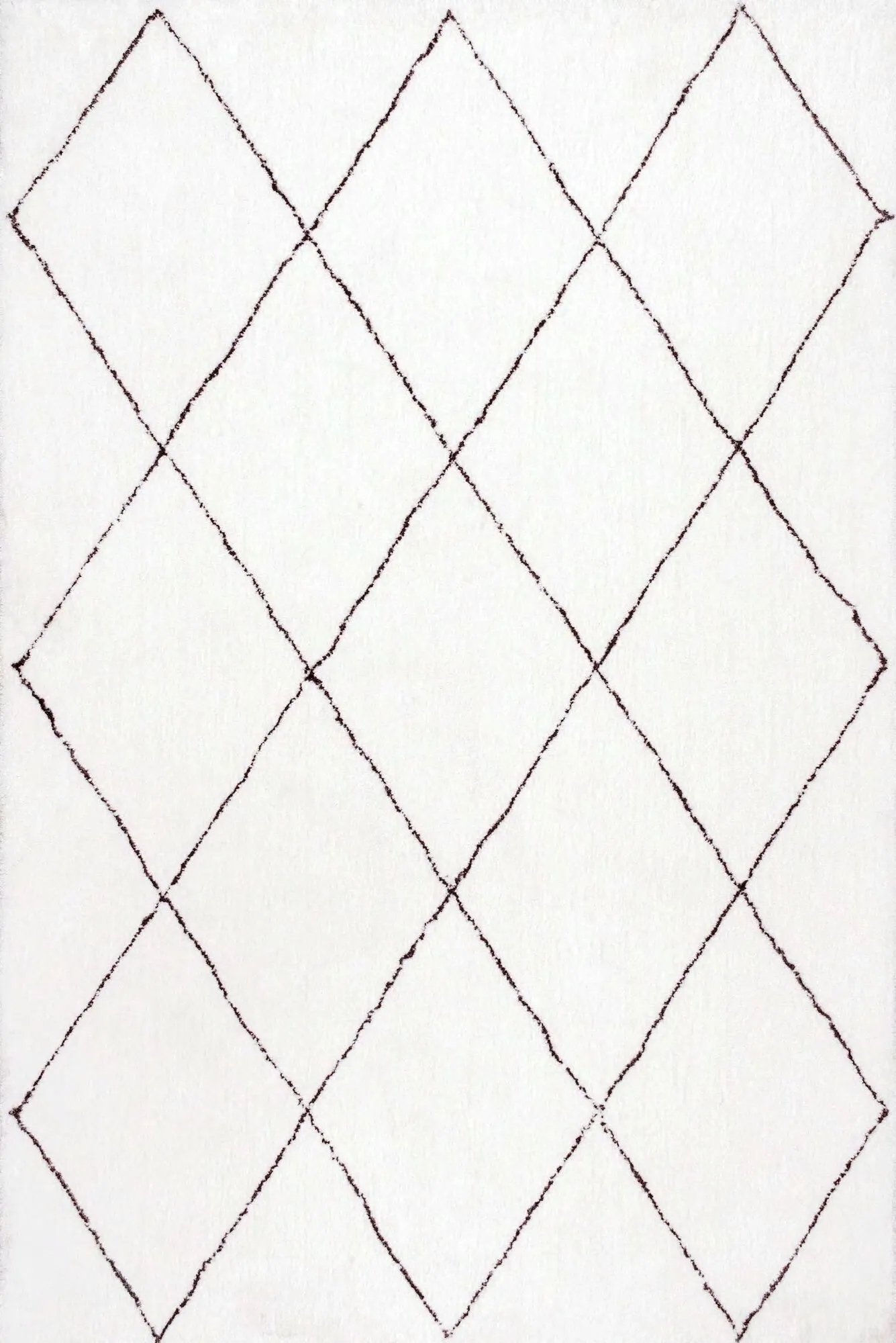 Symphony Beige Trellis Shag Rug