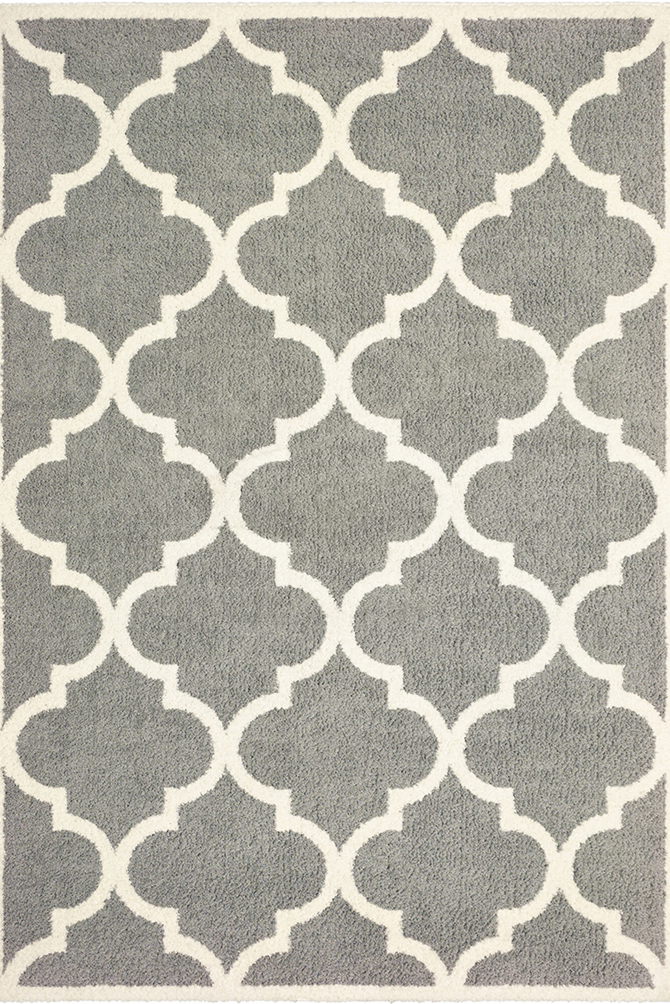 Large View Sofia Grey Moroccan Trellis Rug