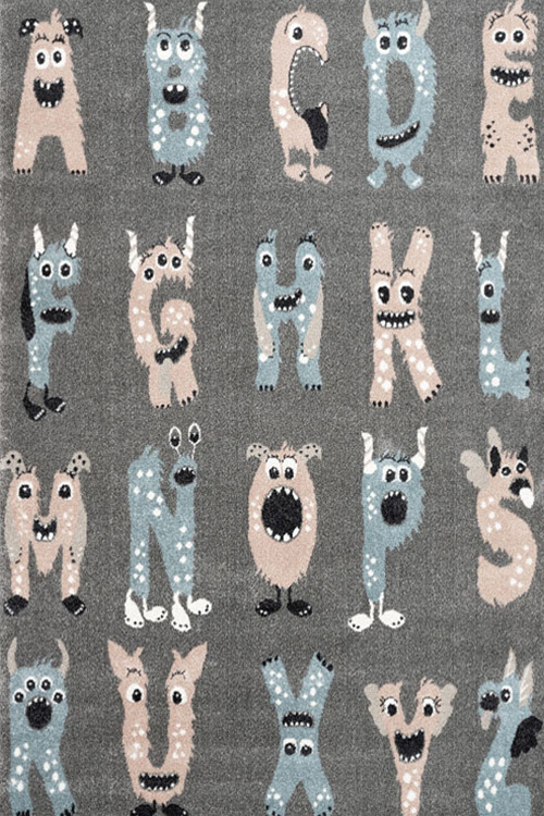 Large View Sunny Kids Fun Monster ABC Rug