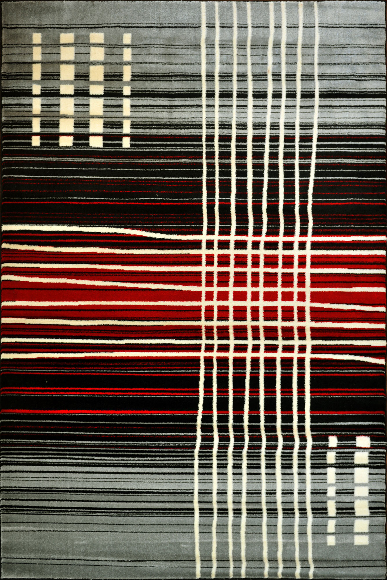 Large View Sky Modern Striped Rug