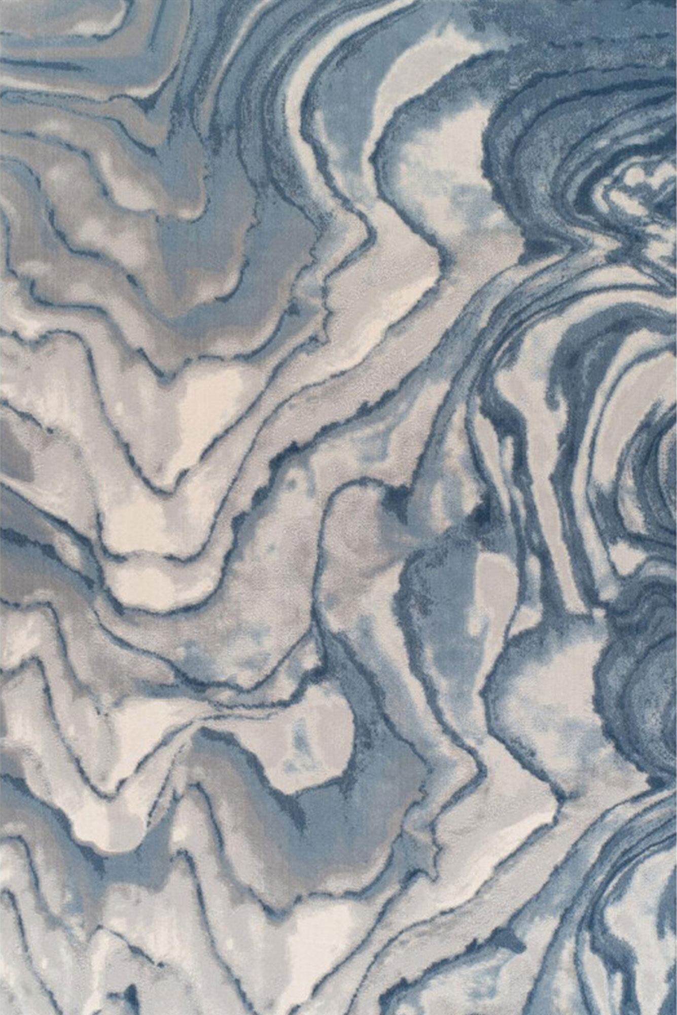Large View Torino Blue Monet Abstract Rug