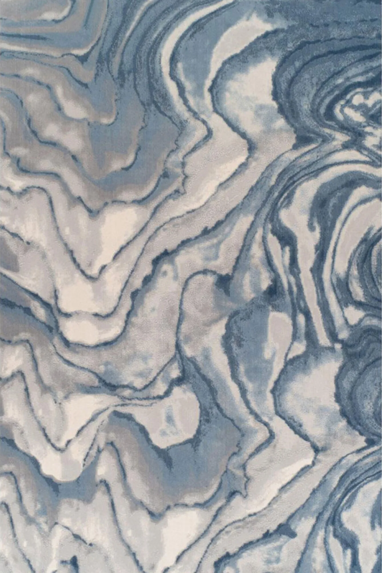 Large View Torino Blue Monet Abstract Rug