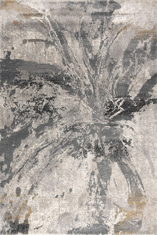 Unique Grey Modern Abstract Rug