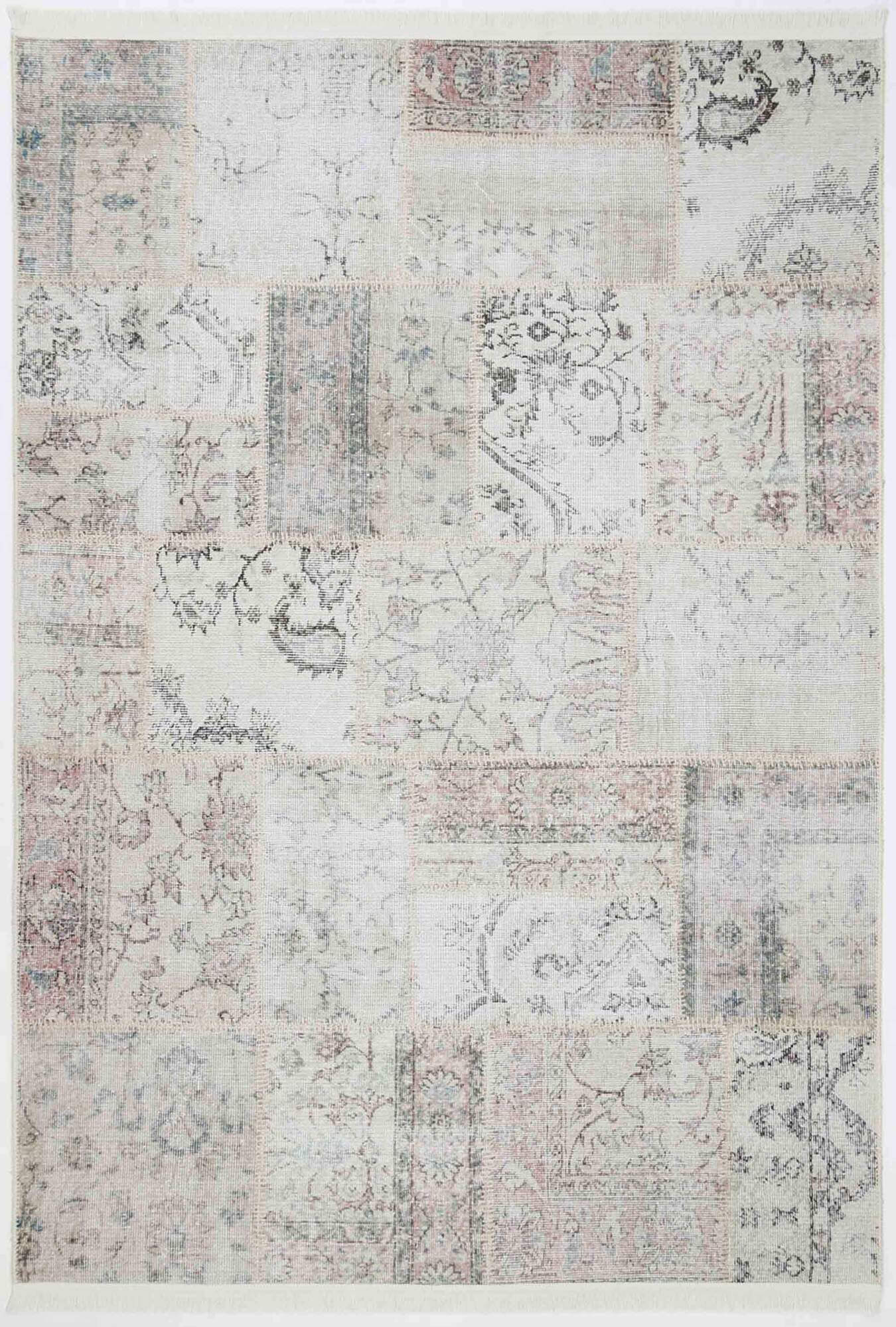 Large View Victoria Washable Patchwork Rug