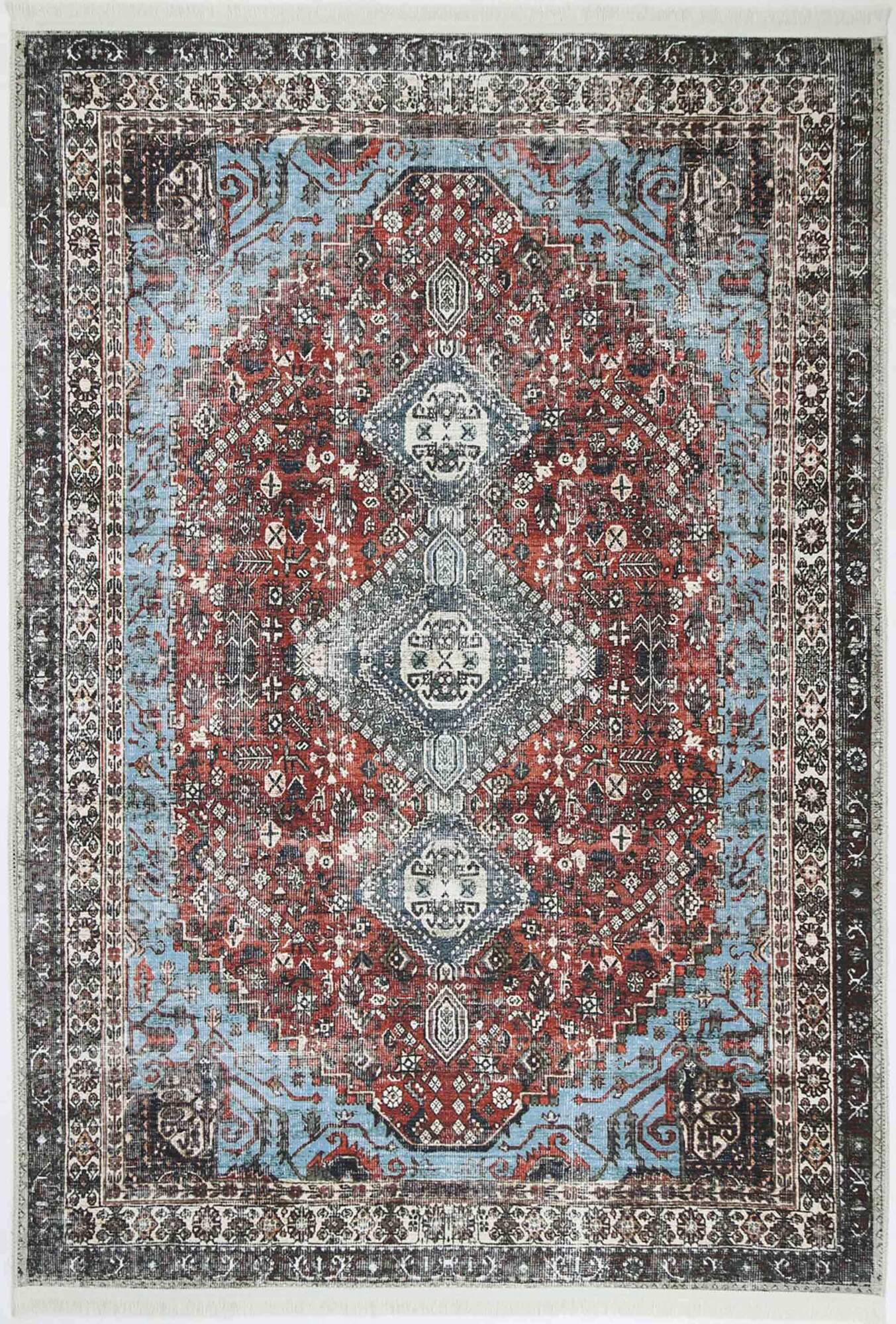 Large View Victoria Vintage Look Cotton Rug