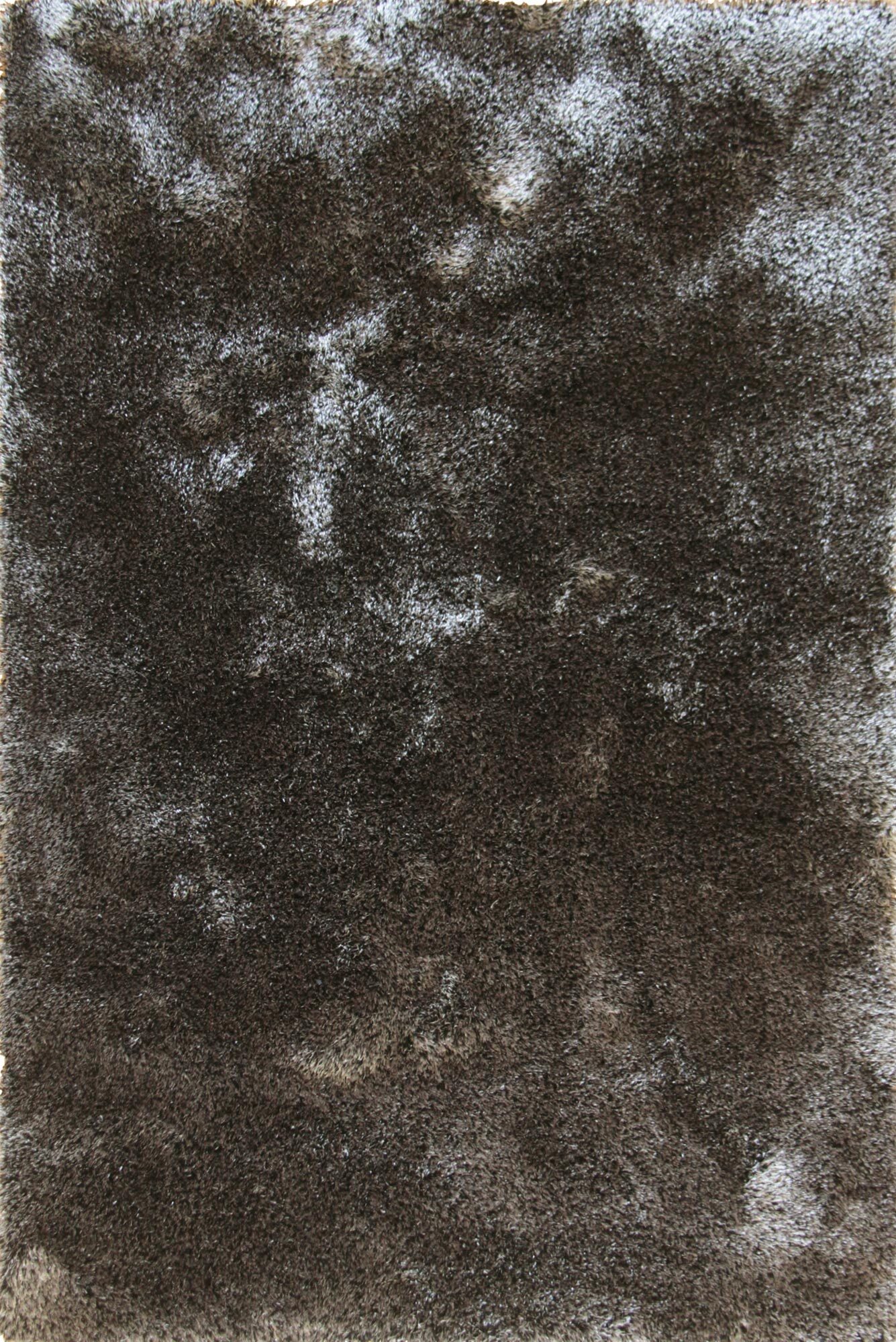 Vera Thick Plain Black Shaggy Rug