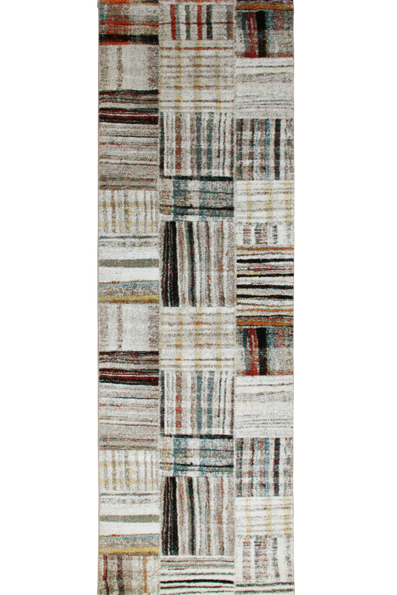 Large View Adobe Beige Square Pattern Rug
