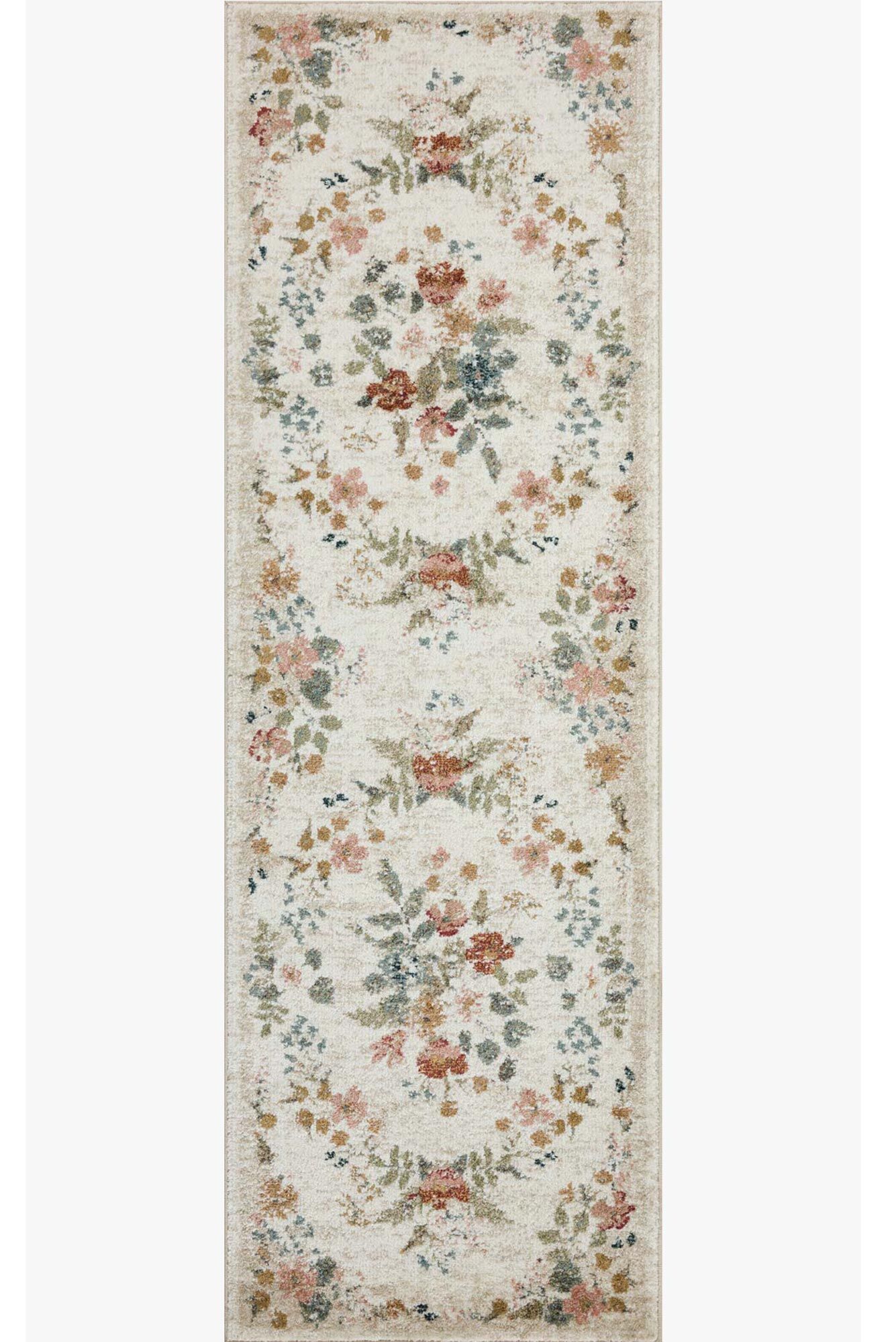 Large View Aubusson Floral Medallion Rug