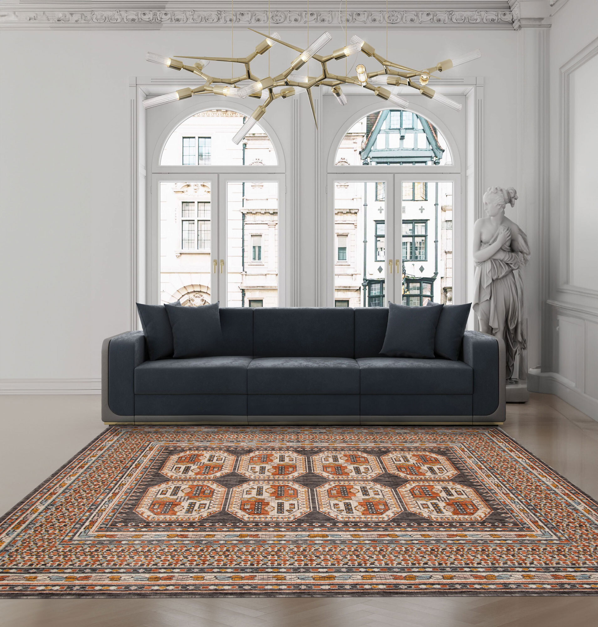 Large View Bokhara Traditional Wool Rug