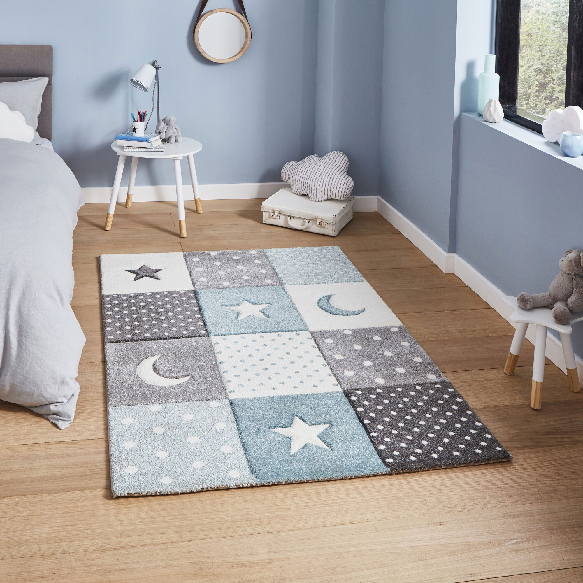 Charlie Moon & Stars Kids Rug