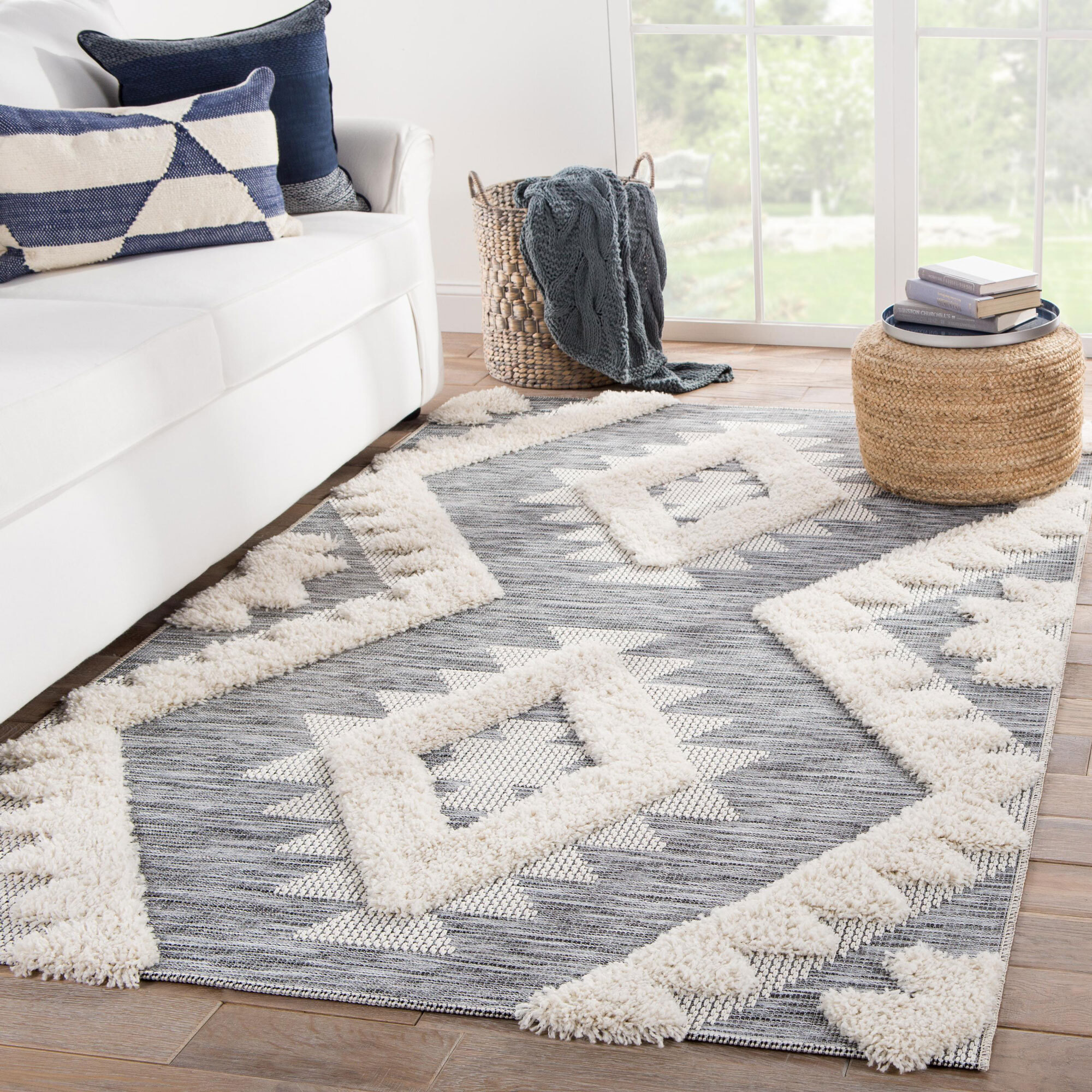 Large View Evan Diamond Multi Textured Rug