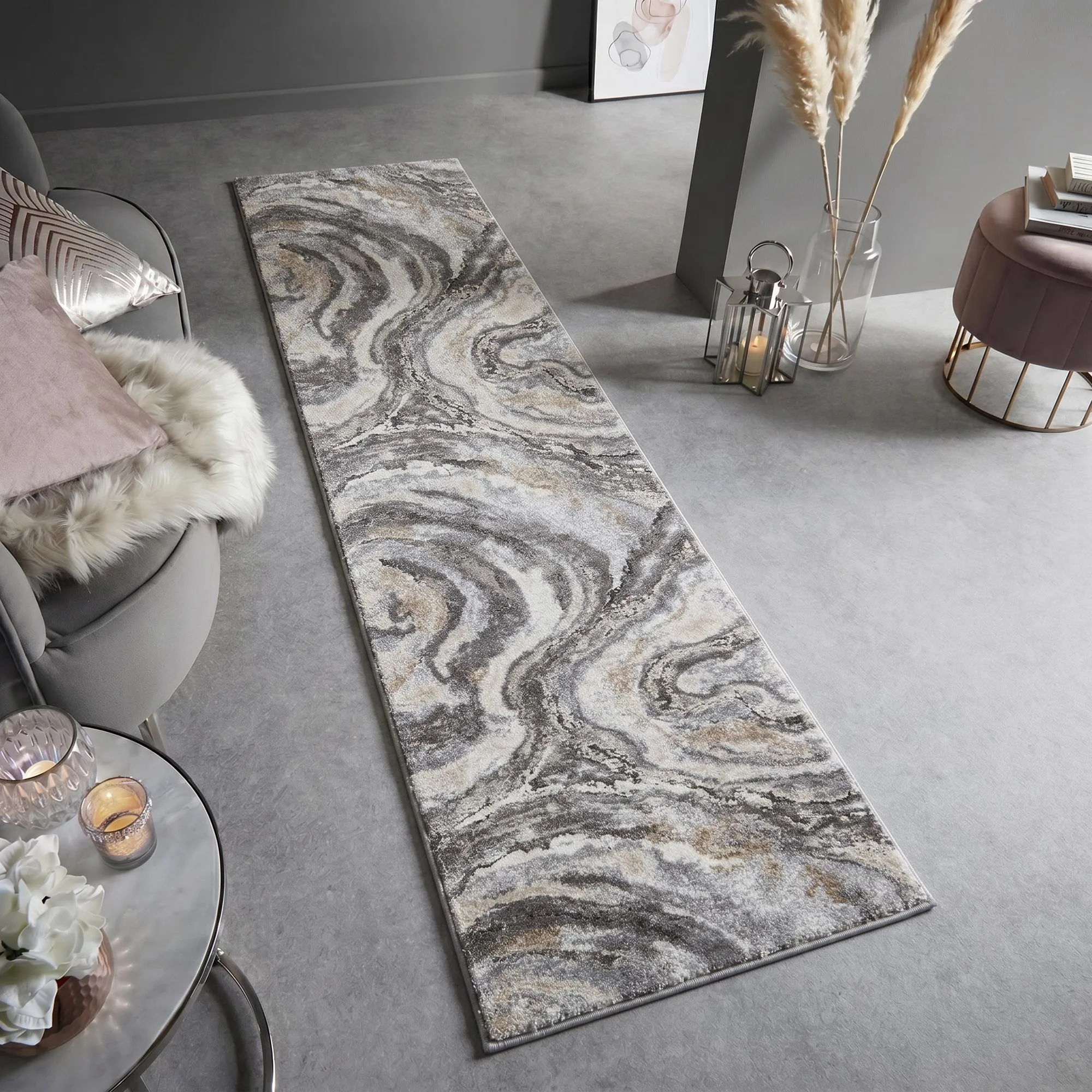 Fantasy Modern Marble Rug
