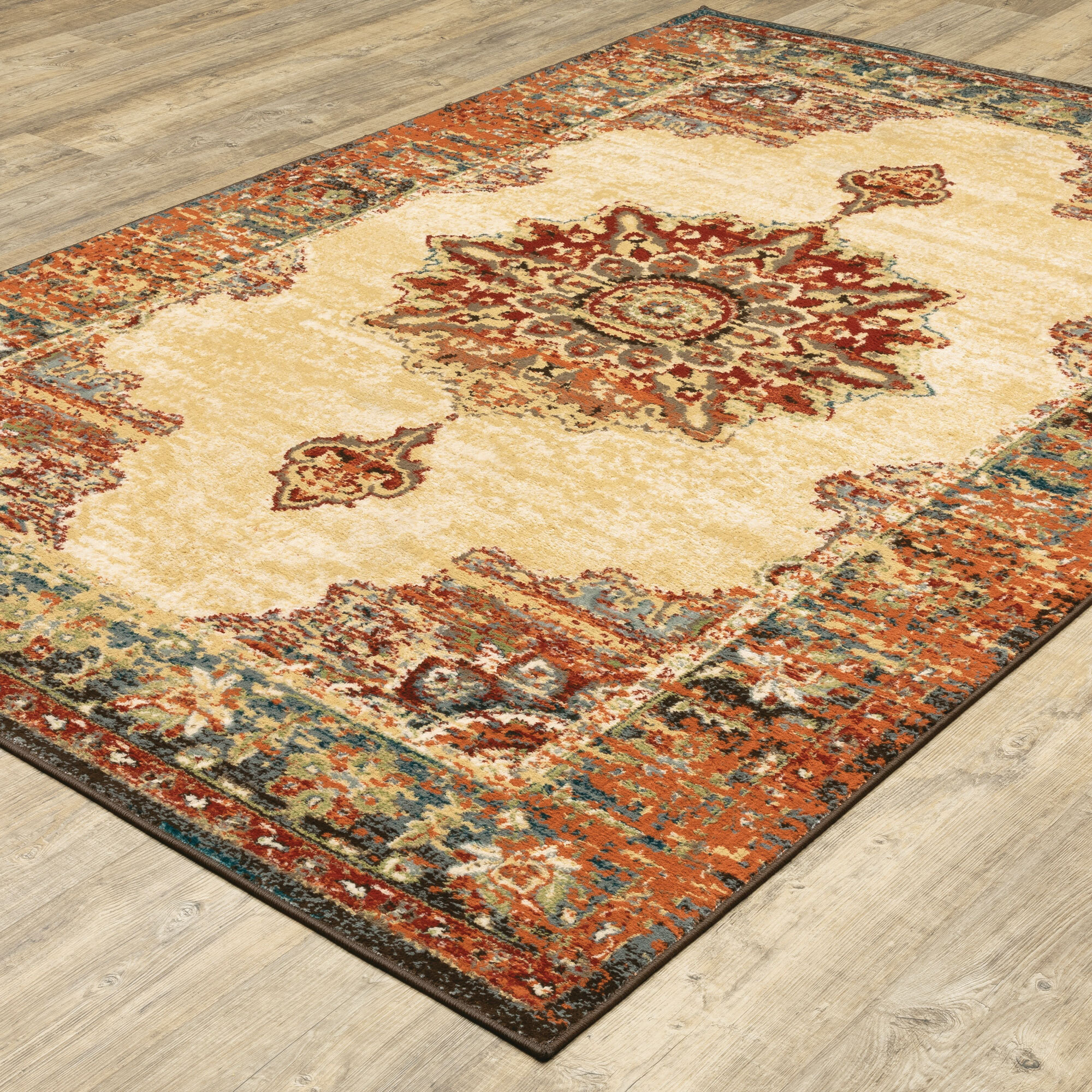 Large View Fred Traditional Medallion Rug