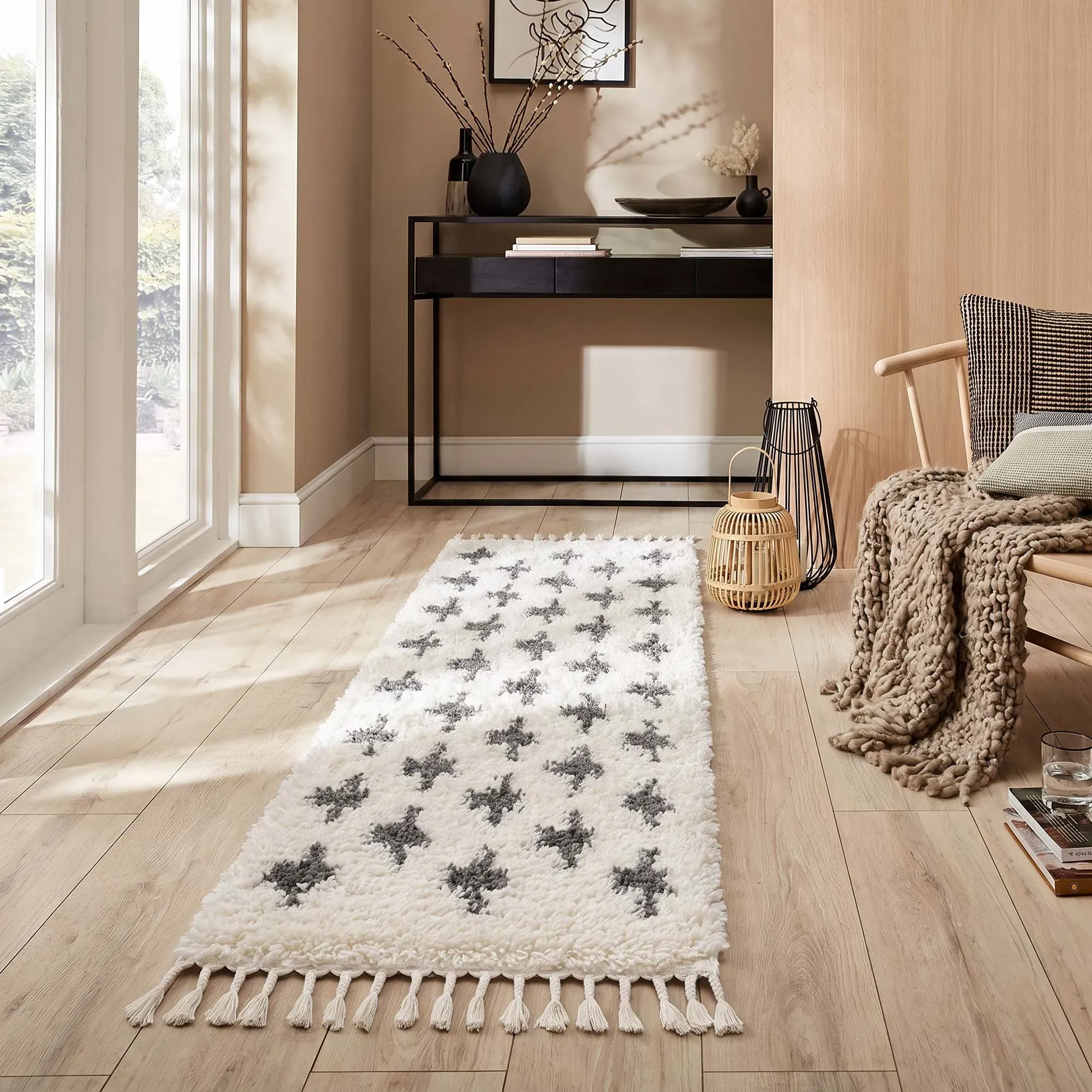 Joey Moroccan Cross Pattern Rug