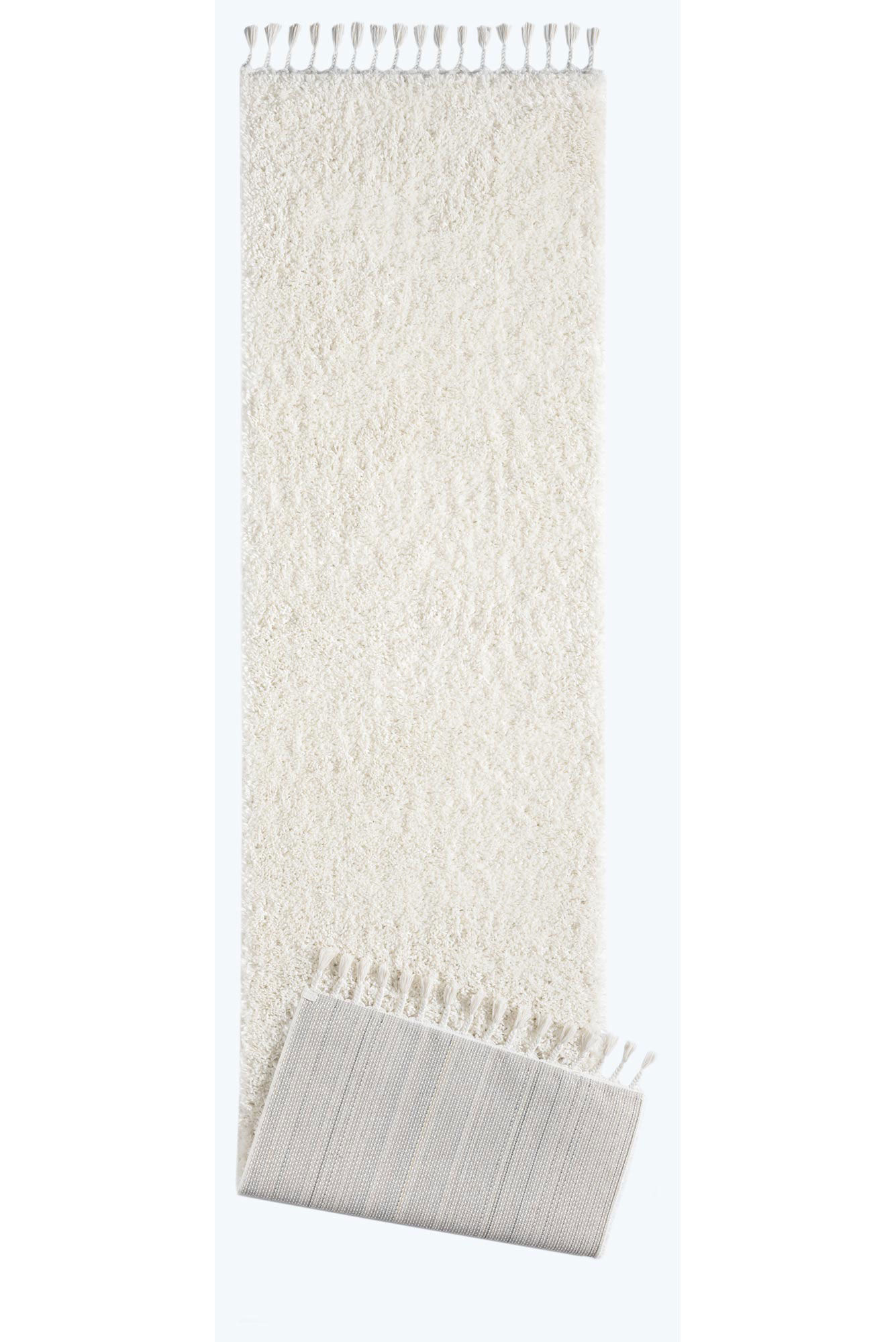 Joey Plain Cream Shaggy Rug