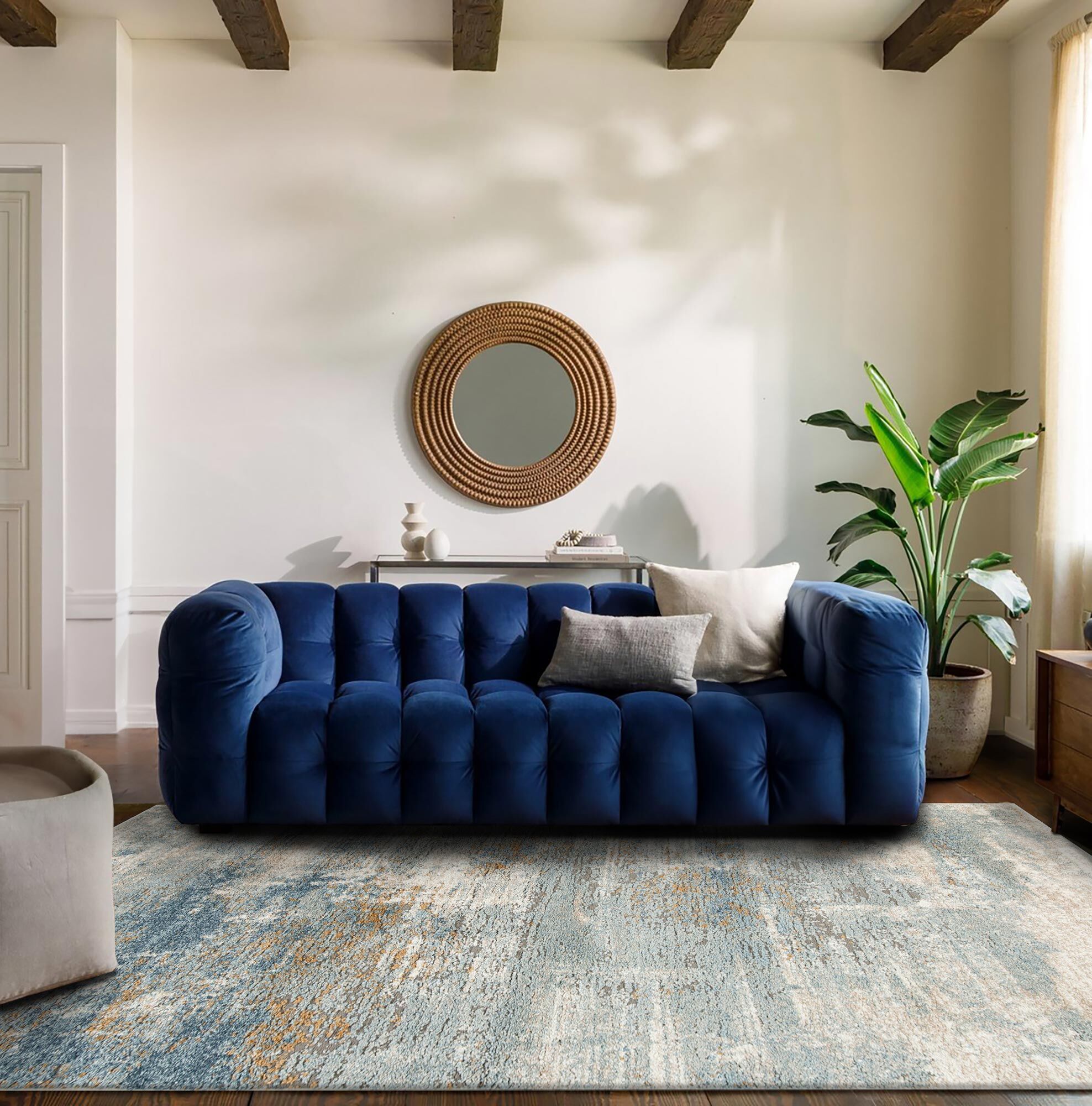 Large View Mineral Abstract Rug