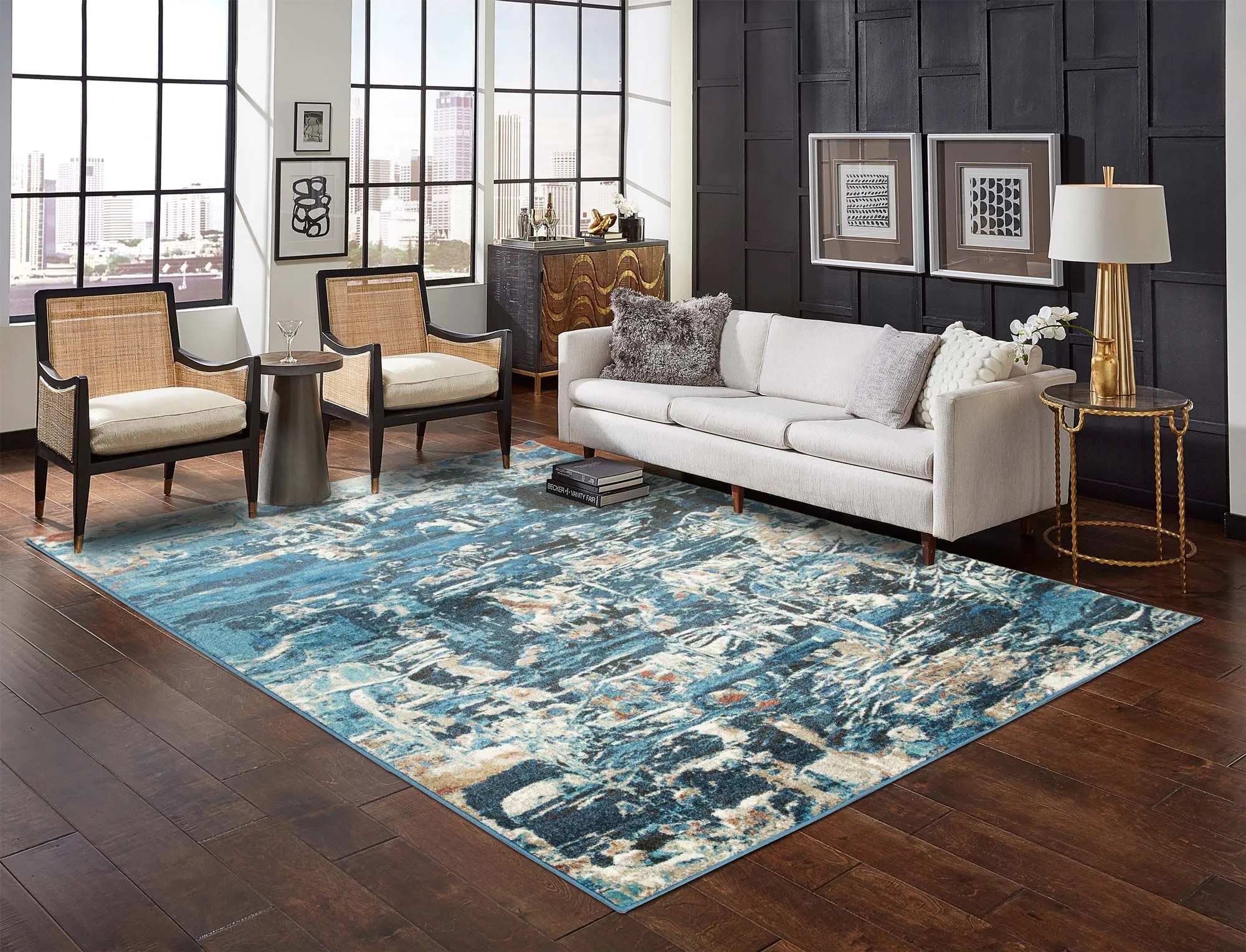 Large View Mobi Contemporary Abstract Rug